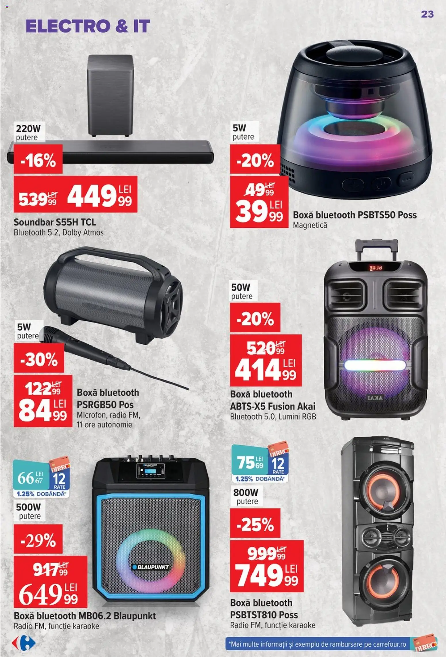 Catalog Carrefour 5 - 24 August 2026 | Pagina 23 | Produse: Soundbar, Radio