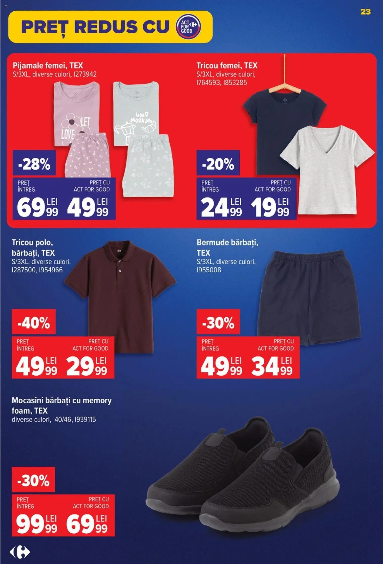 Catalog Carrefour 5 - 24 August 2026 | Pagina 24 | Produse: Tricou, Pijamale, Mocasini