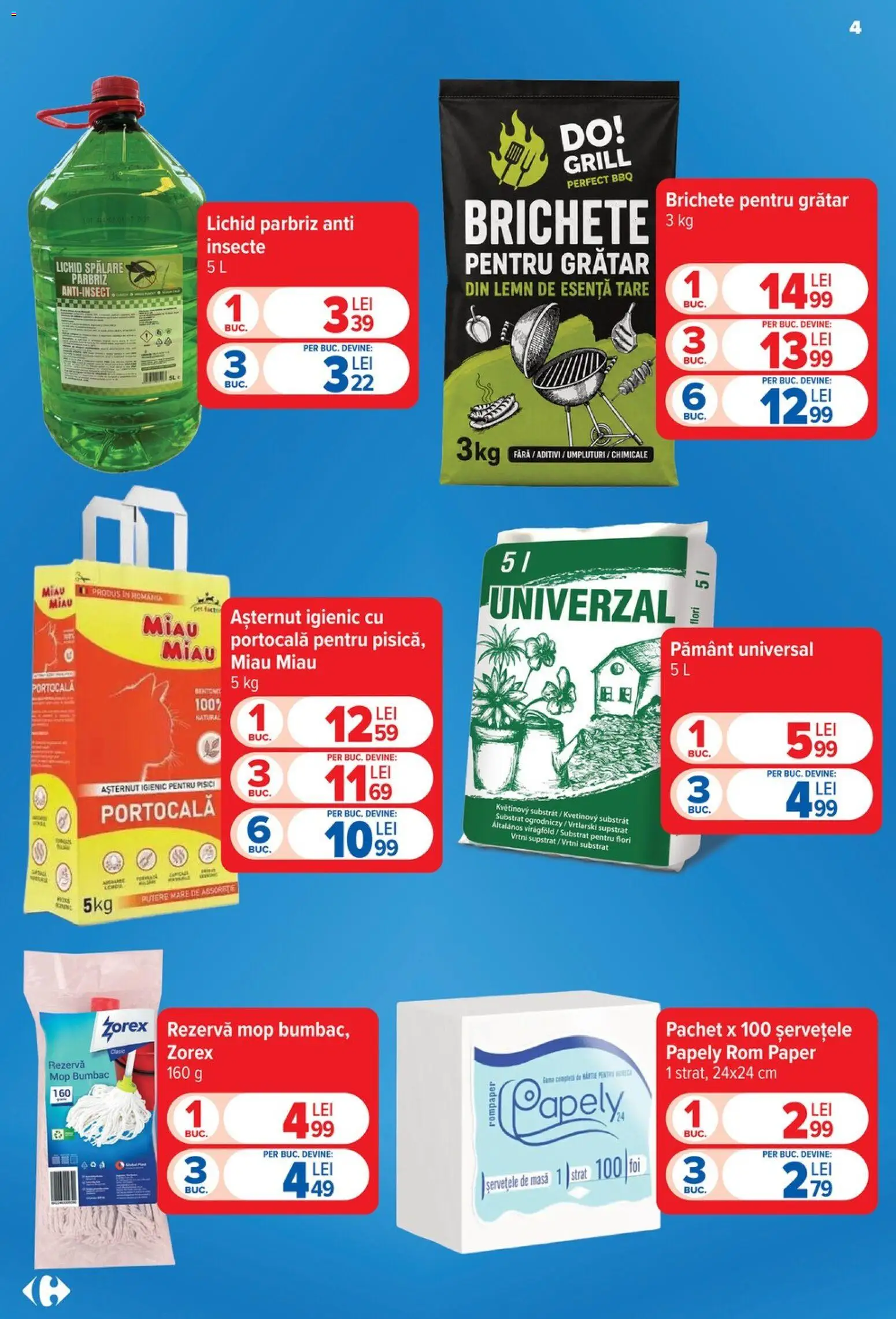 Catalog Carrefour 5 - 24 August 2026 | Pagina 4 | Produse: Mop, Masă, Rom, Soğanlar