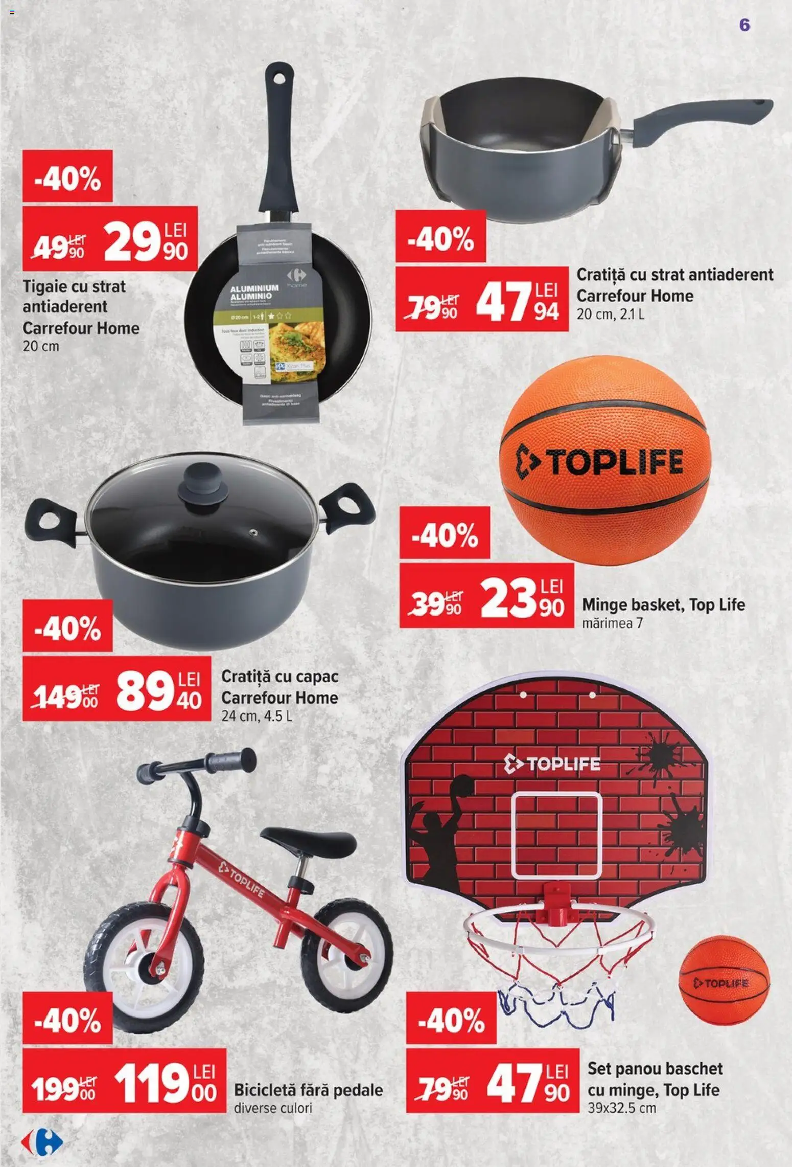 Catalog Carrefour 5 - 24 August 2026 | Pagina 6 | Produse: Tigaie, Cratiță, Top, Dana kuşbaşı