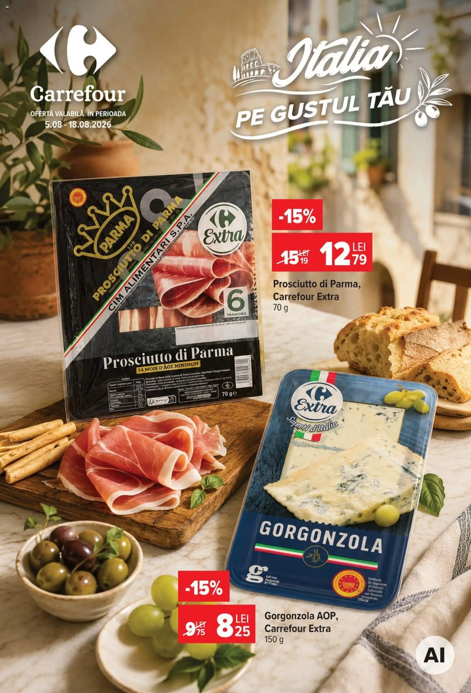 Catalog Carrefour 5 - 17 August 2026 | Pagina 1 | Produse: Gorgonzola