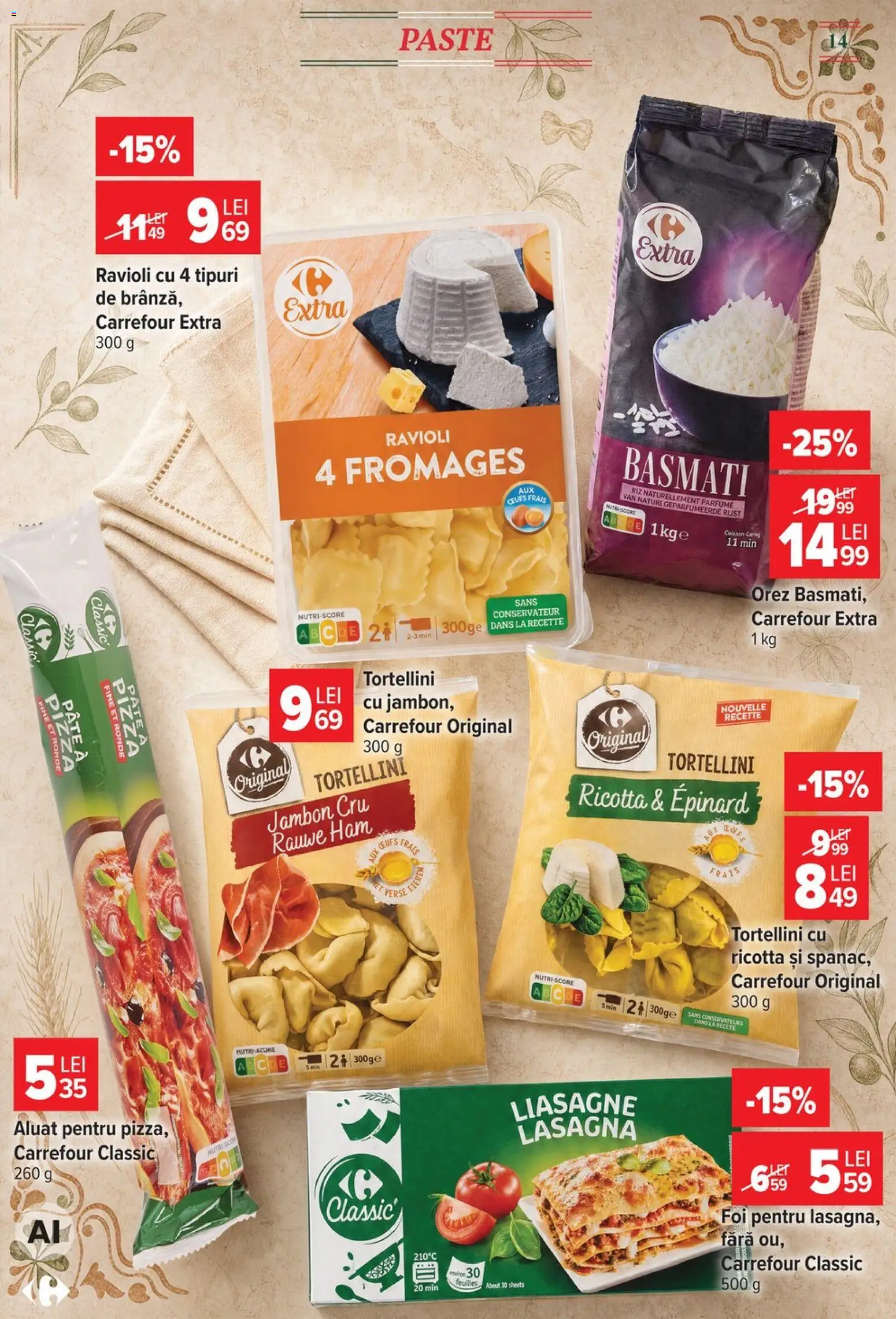 Catalog Carrefour 5 - 17 August 2026 | Pagina 14 | Produse: Pate, Aluat, Orez, Paste