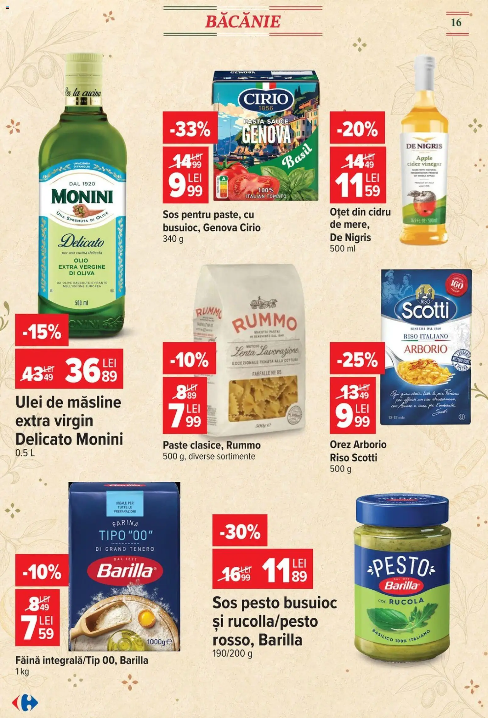 Catalog Carrefour 5 - 17 August 2026 | Pagina 16 | Produse: Măsline, Ulei, Oțet, Paste