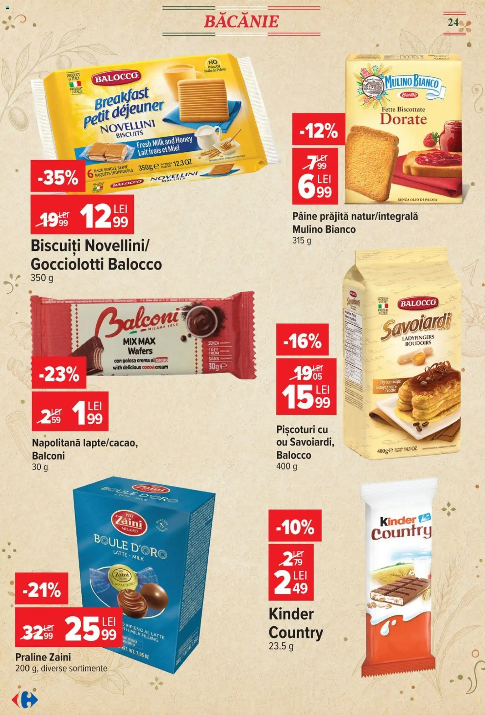 Catalog Carrefour 5 - 17 August 2026 | Pagina 24 | Produse: Praline, Pâine, Cacao, Biscuiți