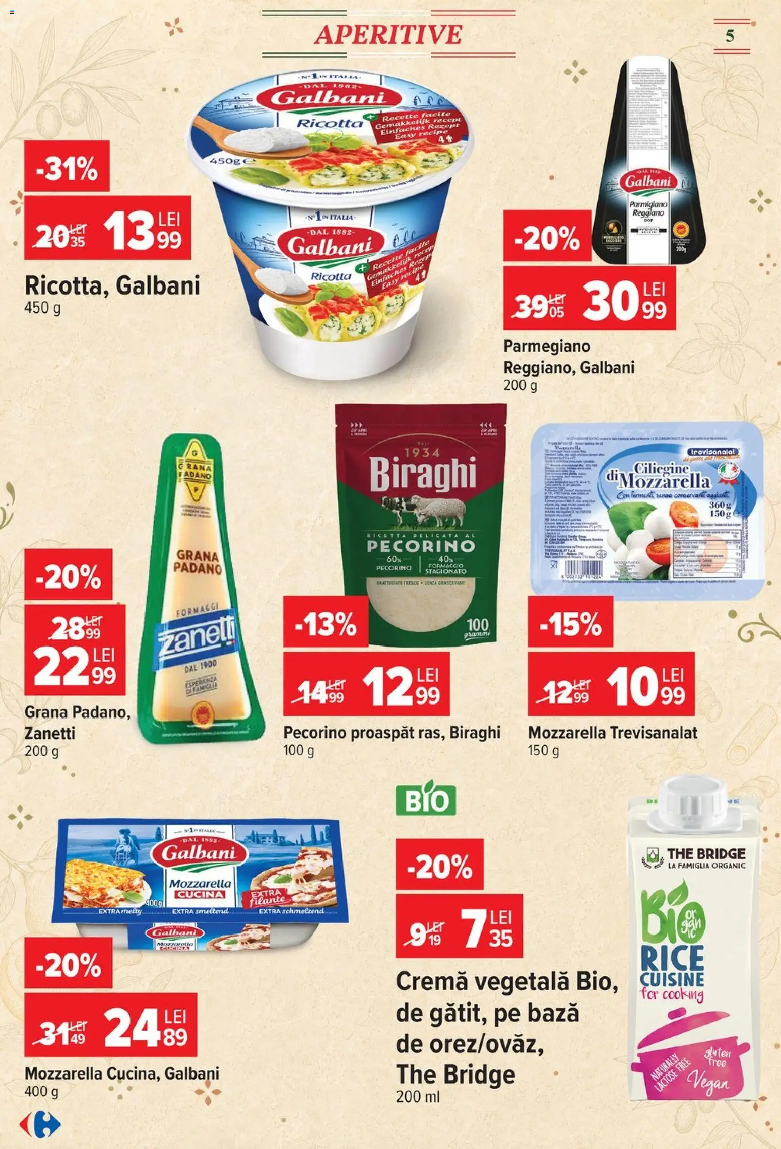 Catalog Carrefour 5 - 17 August 2026 | Pagina 5 | Produse: Mozzarella, Cremă