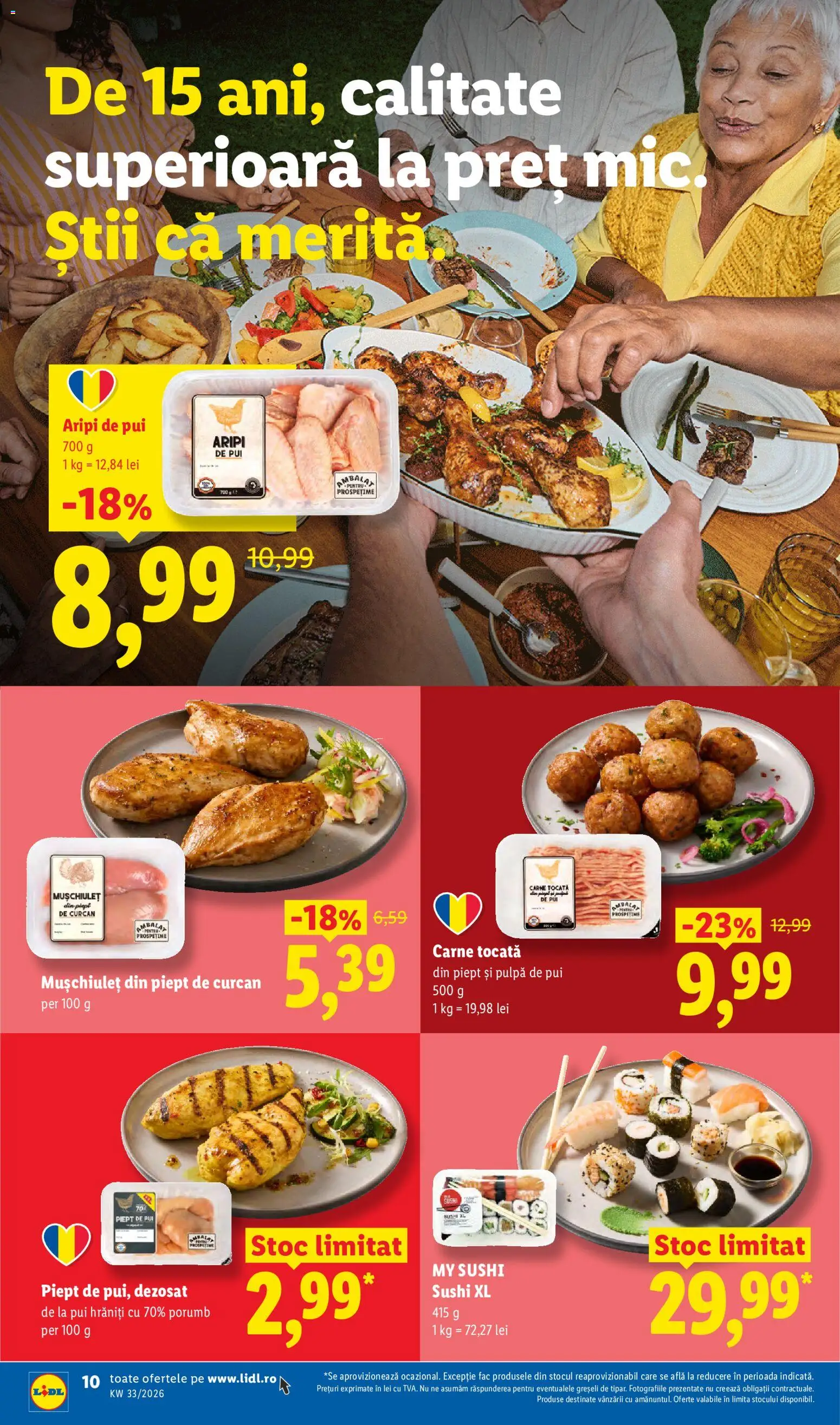 Catalog LIDL 10 - 15 August 2026 | Pagina 10 | Produse: Hacıyatmaz Kedi Oyuncağı, Sushi, Carne tocată, Porumb