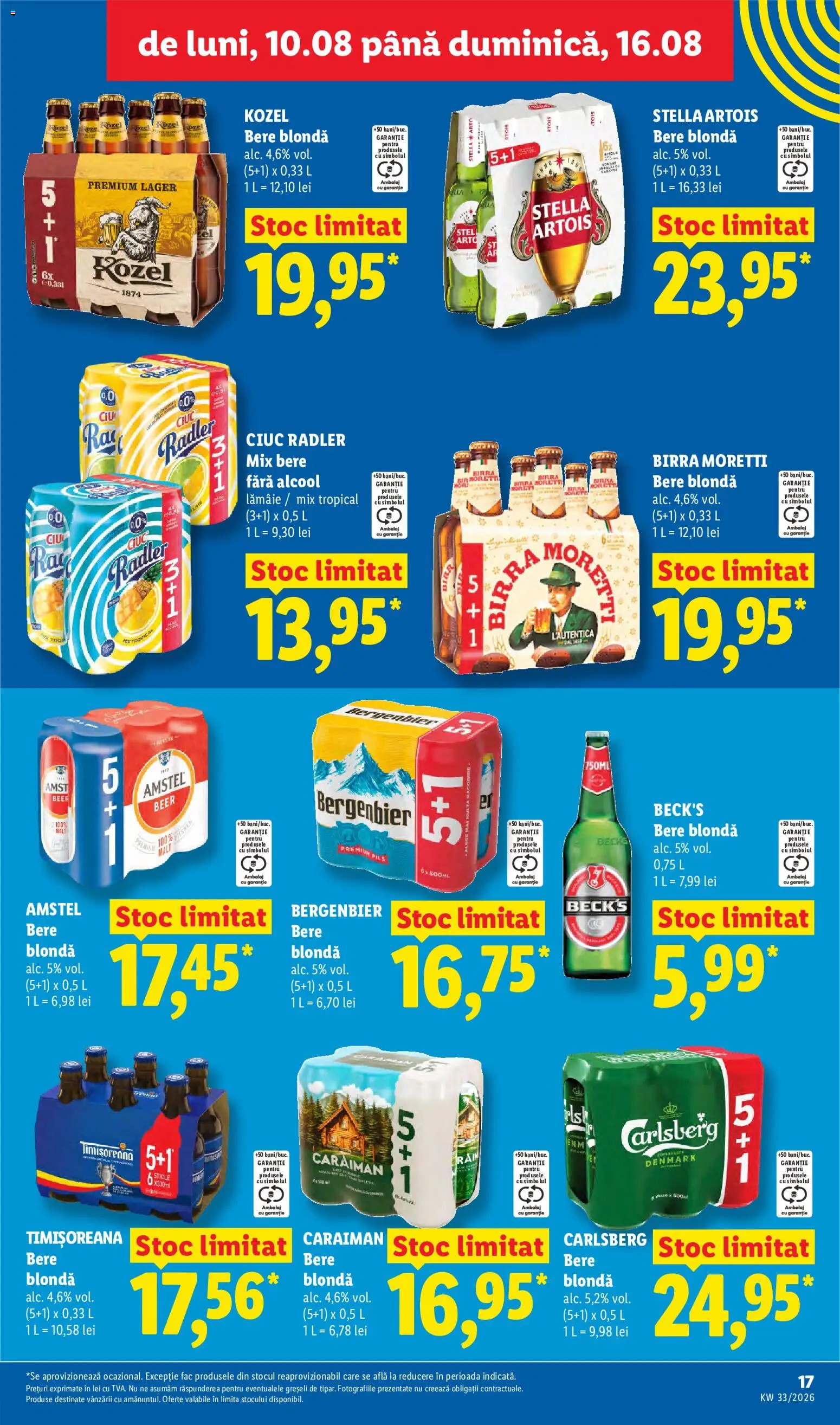 Catalog LIDL 10 - 15 August 2026 | Pagina 17 | Produse: Bere, Plastik Kulübe, Lămâie