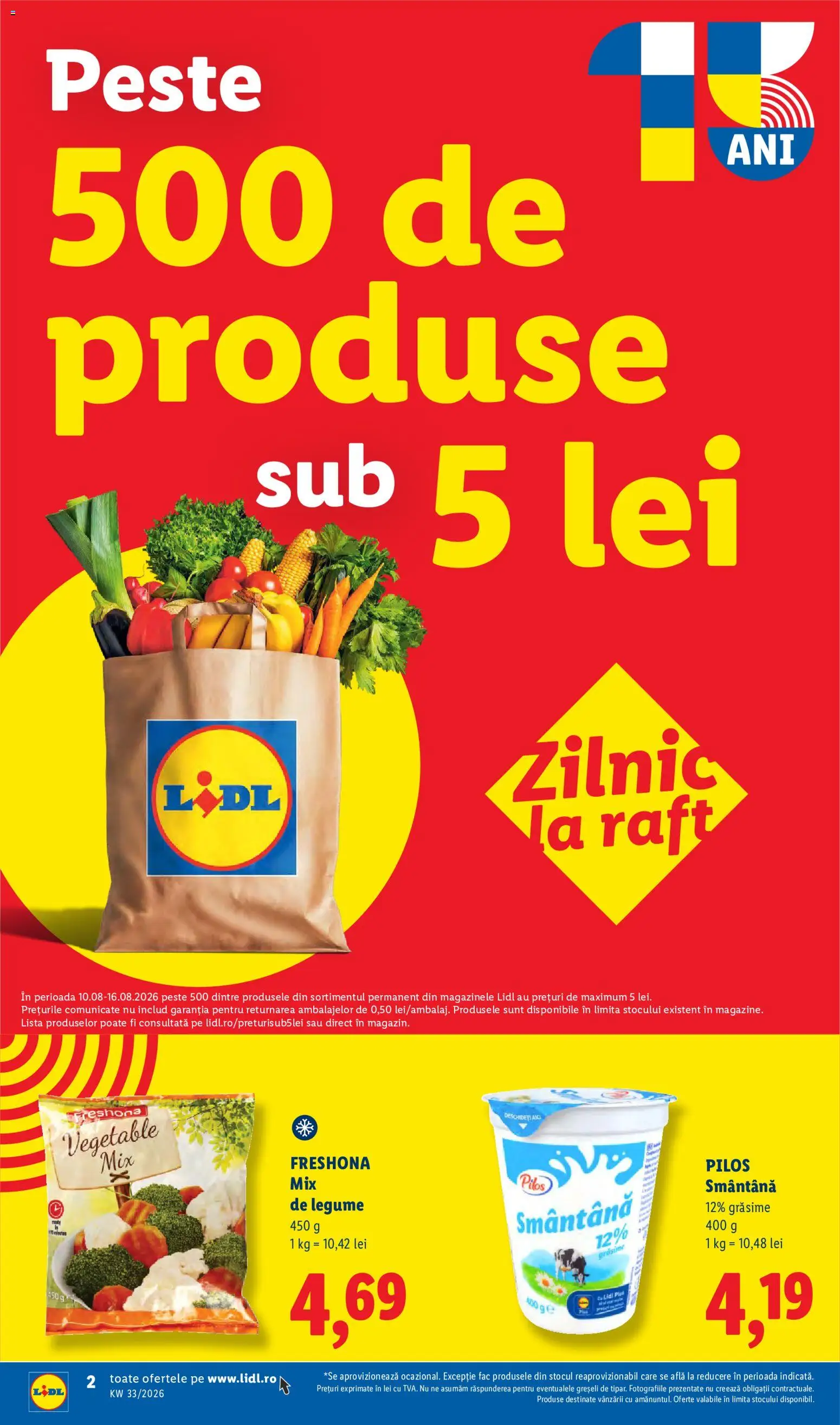 Catalog LIDL 10 - 15 August 2026 | Pagina 2 | Produse: Toplar, Raft, Smântână, Legume