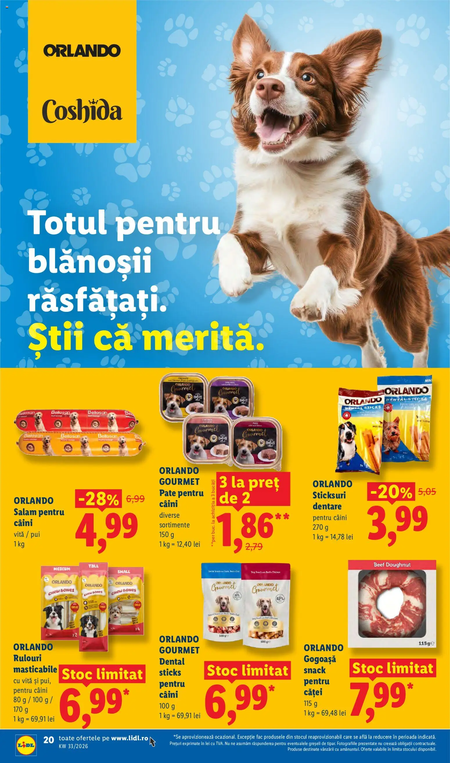 Catalog LIDL 10 - 15 August 2026 | Pagina 20 | Produse: Sticksuri dentare, Divan, Hacıyatmaz Kedi Oyuncağı, Sticksuri
