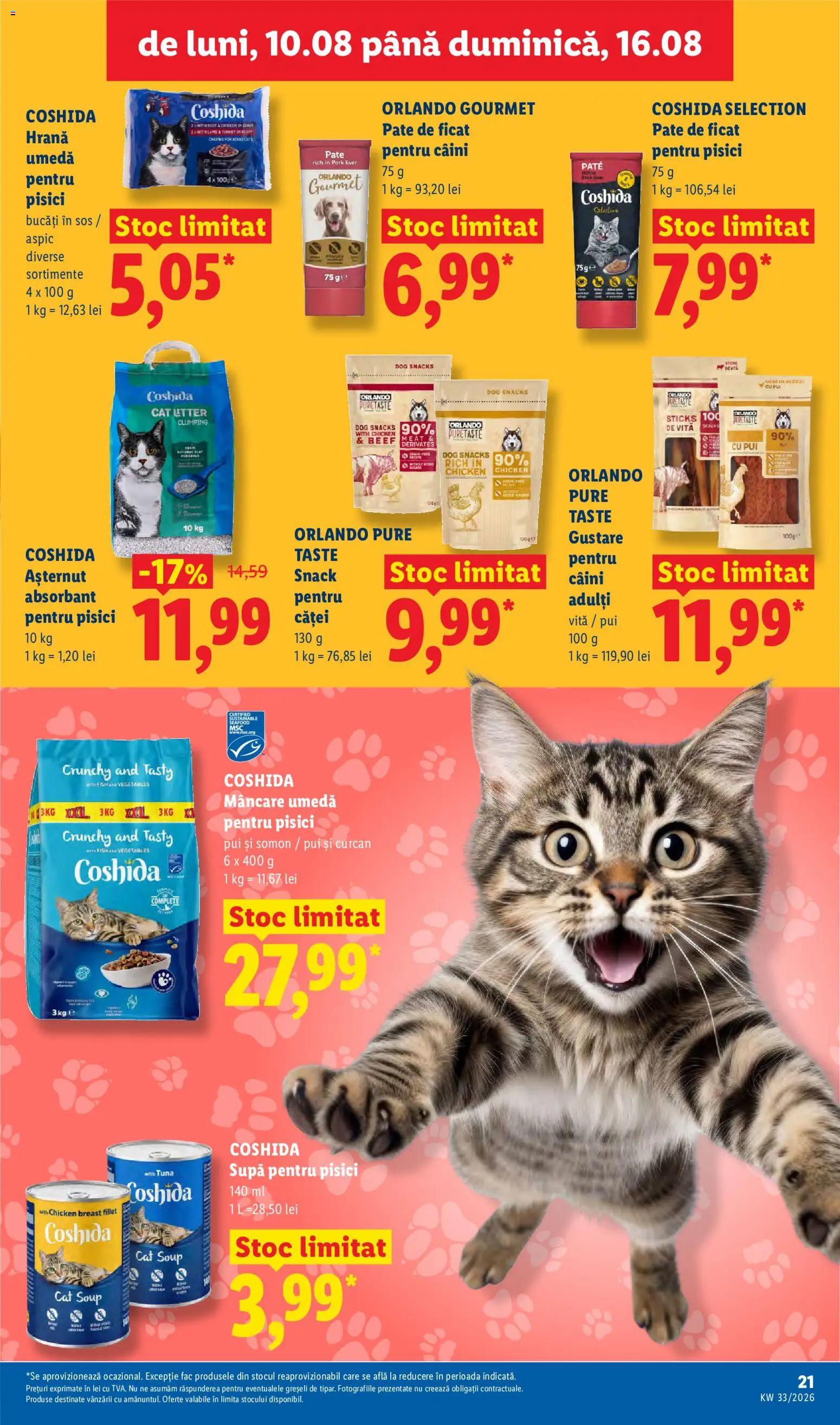Catalog LIDL 10 - 15 August 2026 | Pagina 21 | Produse: Hacıyatmaz Kedi Oyuncağı, Pate, Sos
