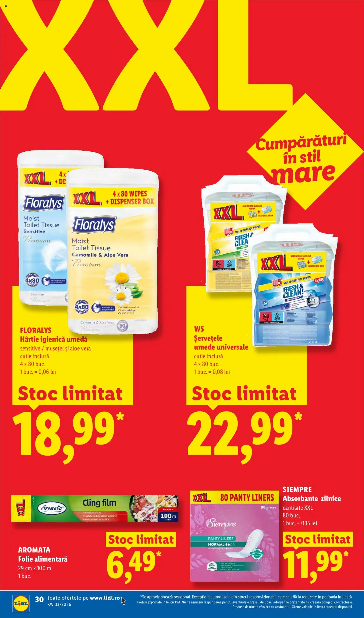 Catalog LIDL 10 - 15 August 2026 | Pagina 30 | Produse: Aloe vera, Cutie, Șervețele umede, Absorbante