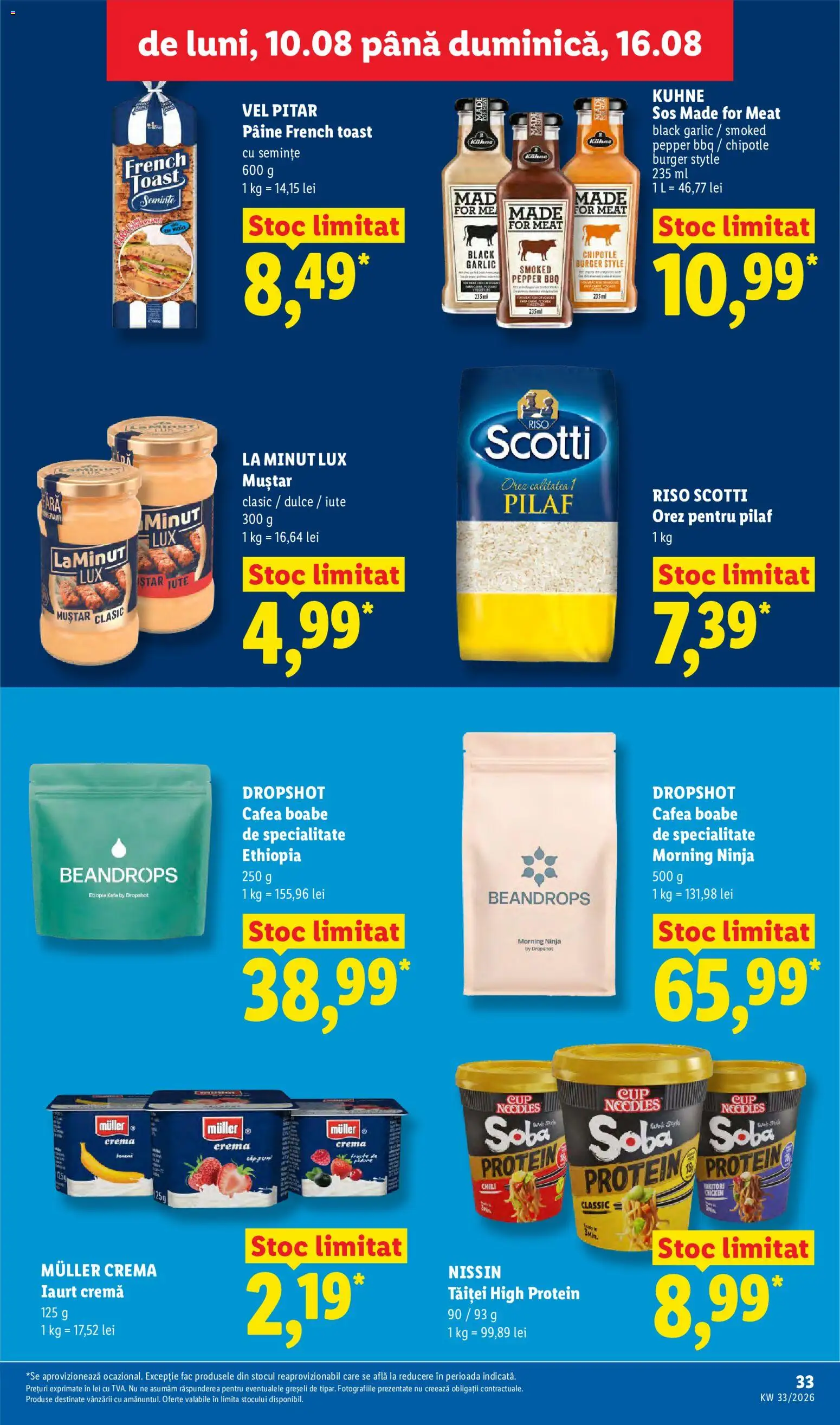 Catalog LIDL 10 - 15 August 2026 | Pagina 33 | Produse: Delgeç, Noodles, Burger, Sos