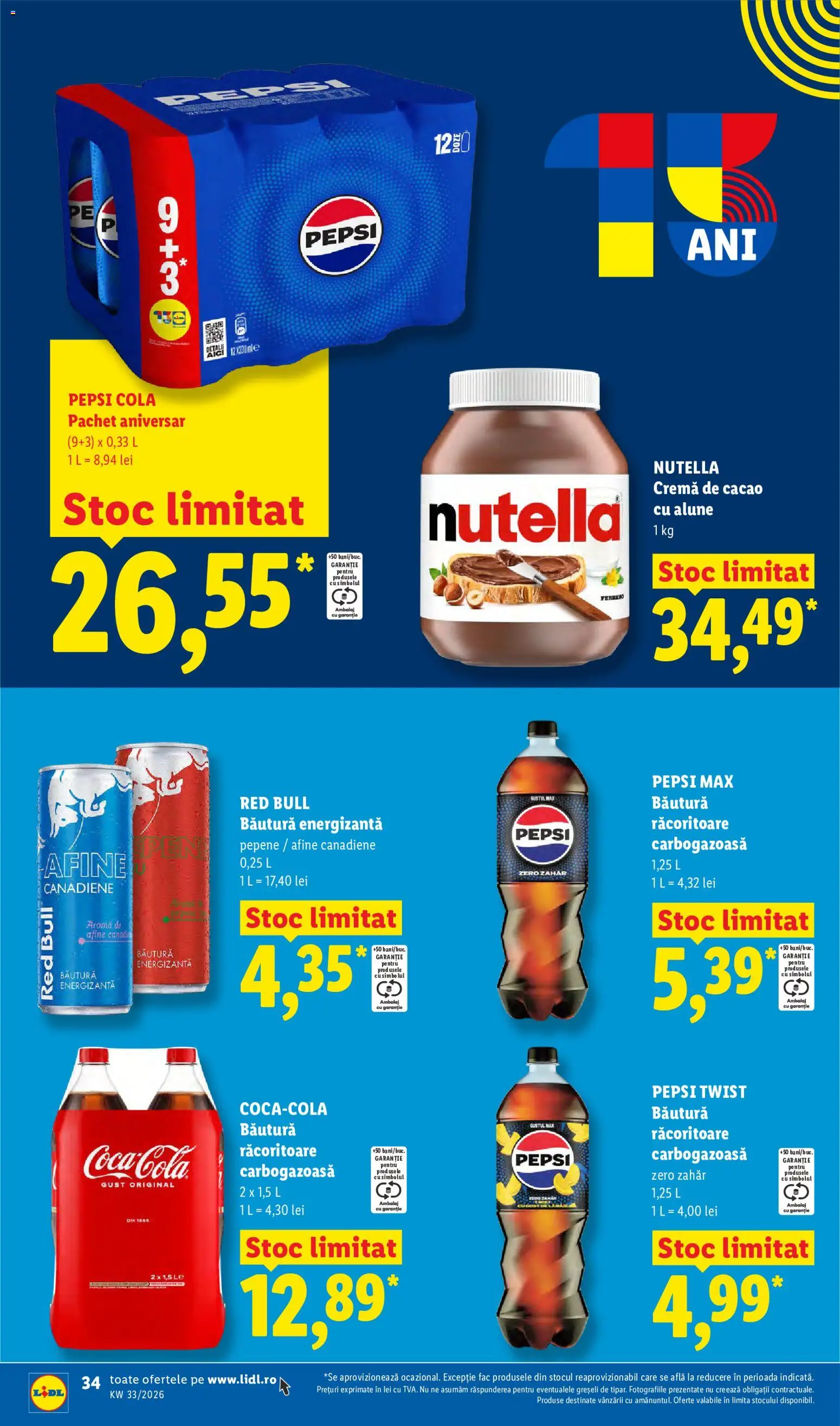 Catalog LIDL 10 - 15 August 2026 | Pagina 34 | Produse: Afine, Amerikan servis, Băutură energizantă, Cacao
