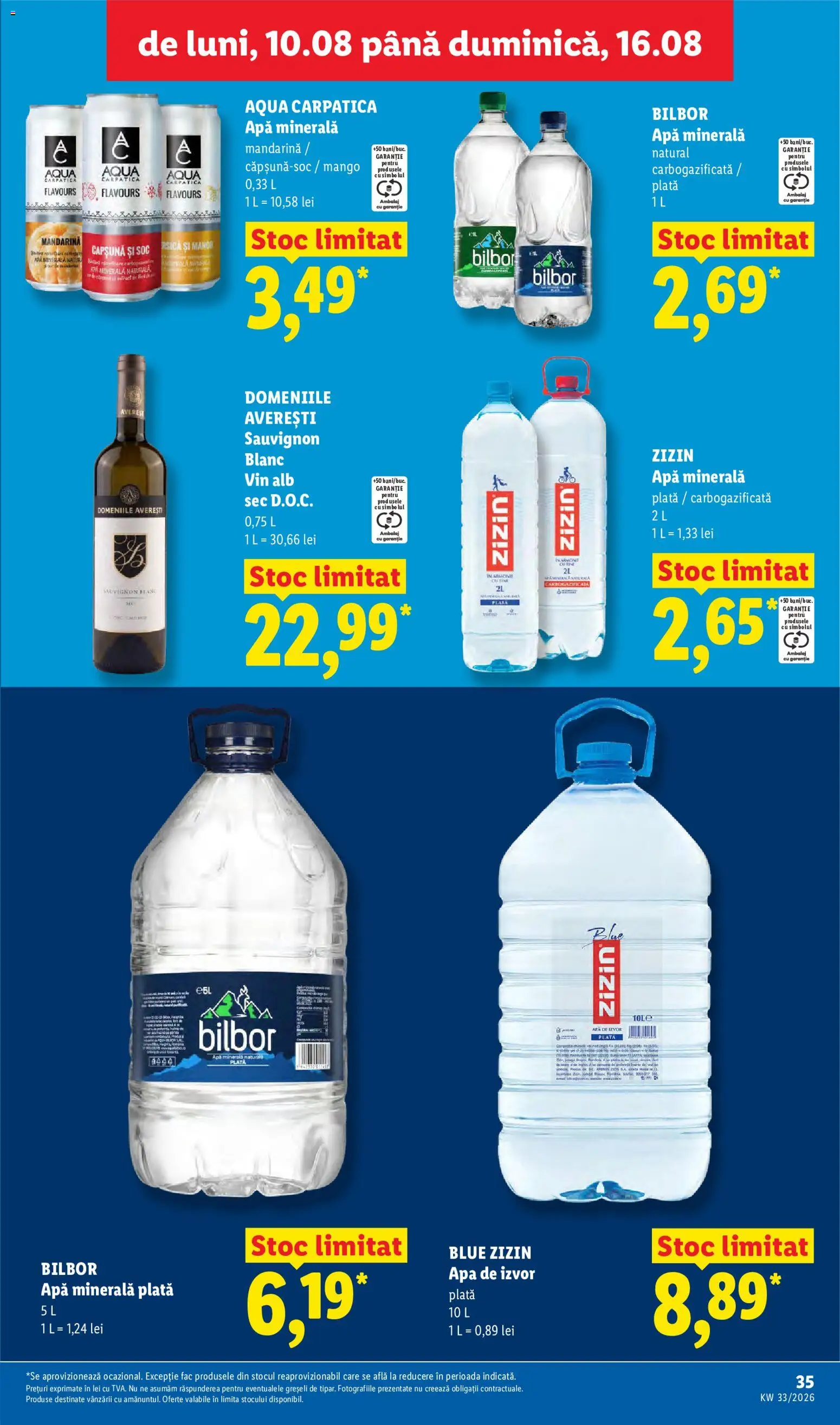 Catalog LIDL 10 - 15 August 2026 | Pagina 35 | Produse: Yazı tahtası kalemi, Vin, Apă, Mango