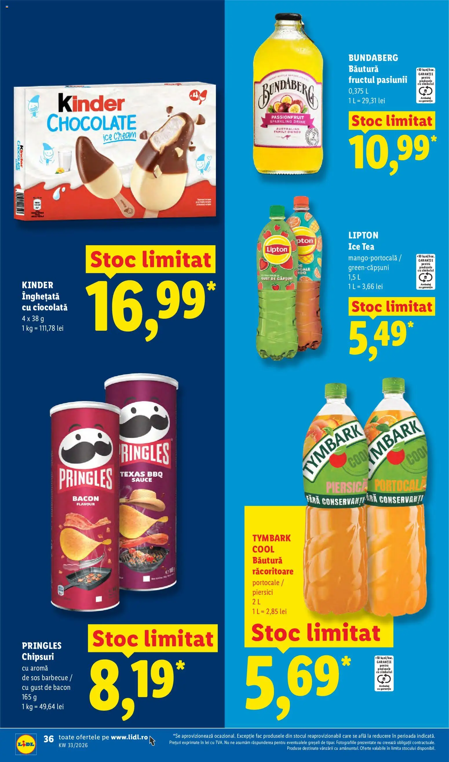 Catalog LIDL 10 - 15 August 2026 | Pagina 36 | Produse: Bacon, Portocale, Ice tea, Înghețată
