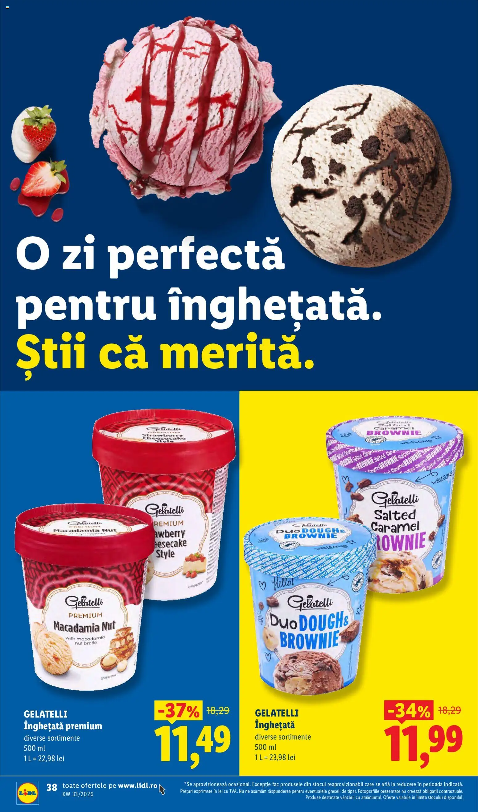 Catalog LIDL 10 - 15 August 2026 | Pagina 38 | Produse: Delgeç, Çarşaf, Înghețată