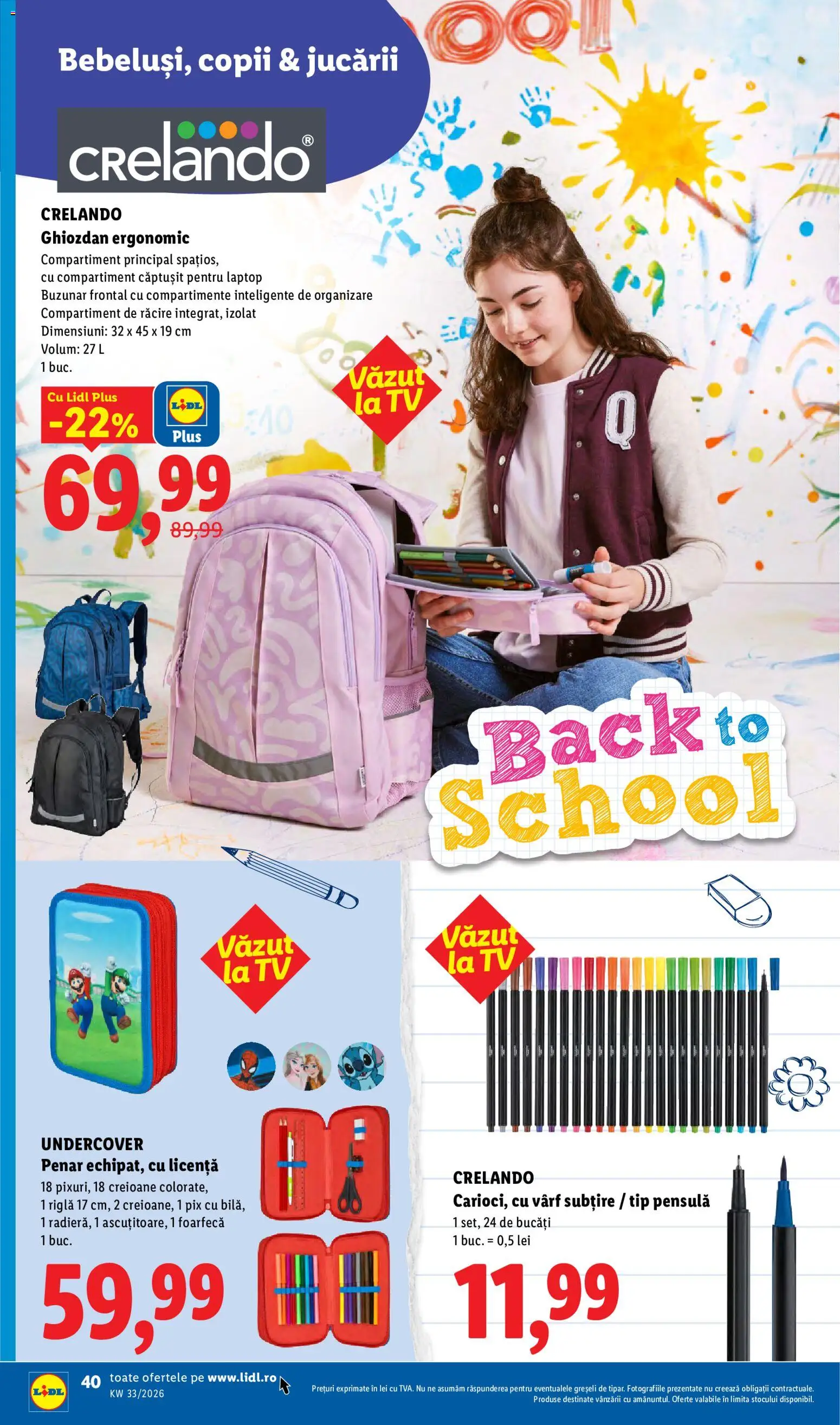 Catalog LIDL 10 - 15 August 2026 | Pagina 40 | Produse: Laptop, Ghiozdan