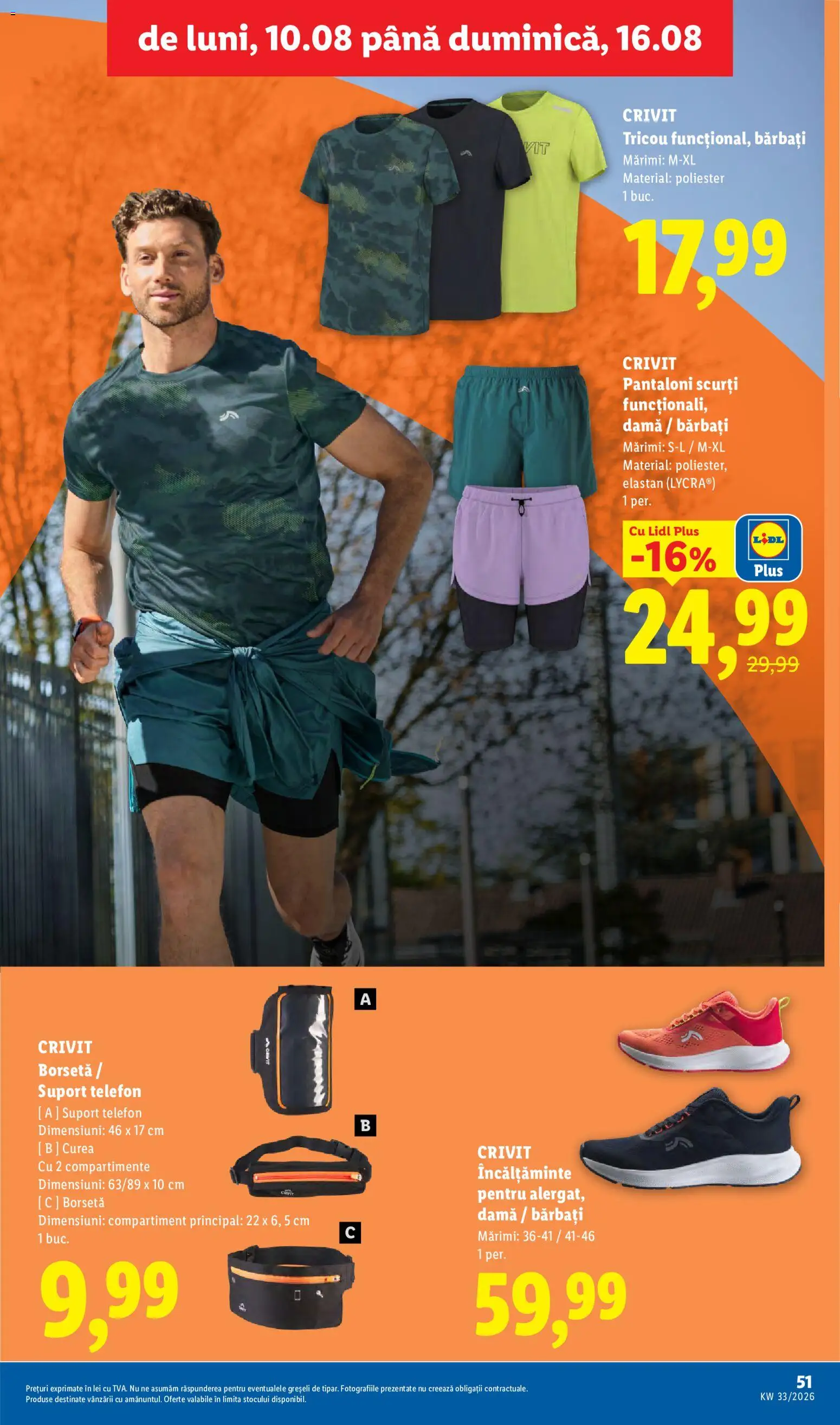 Catalog LIDL 10 - 15 August 2026 | Pagina 51 | Produse: Curea, Telefon, Tricou, Pantaloni scurți