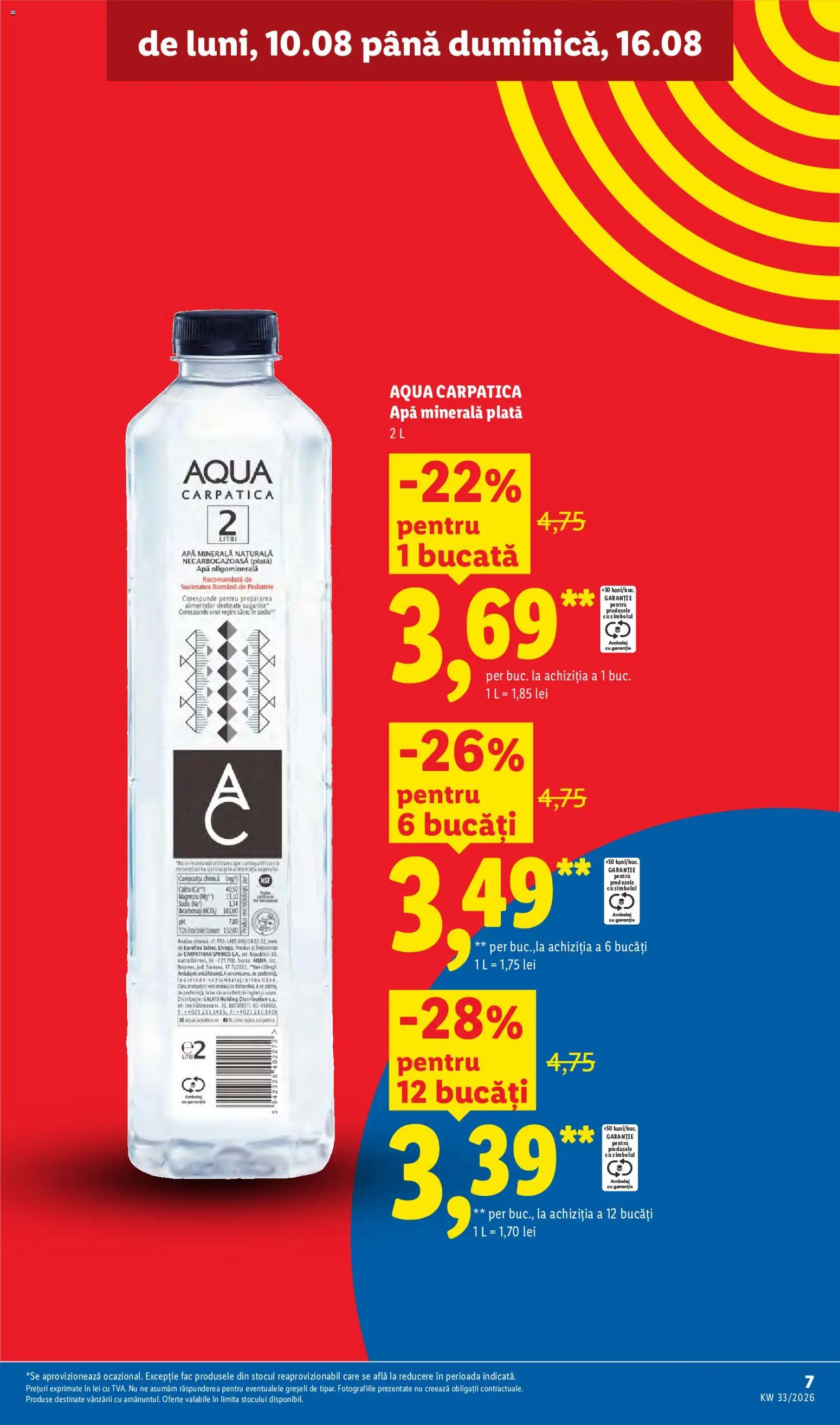 Catalog LIDL 10 - 15 August 2026 | Pagina 7 | Produse: Yazı tahtası kalemi, Apă