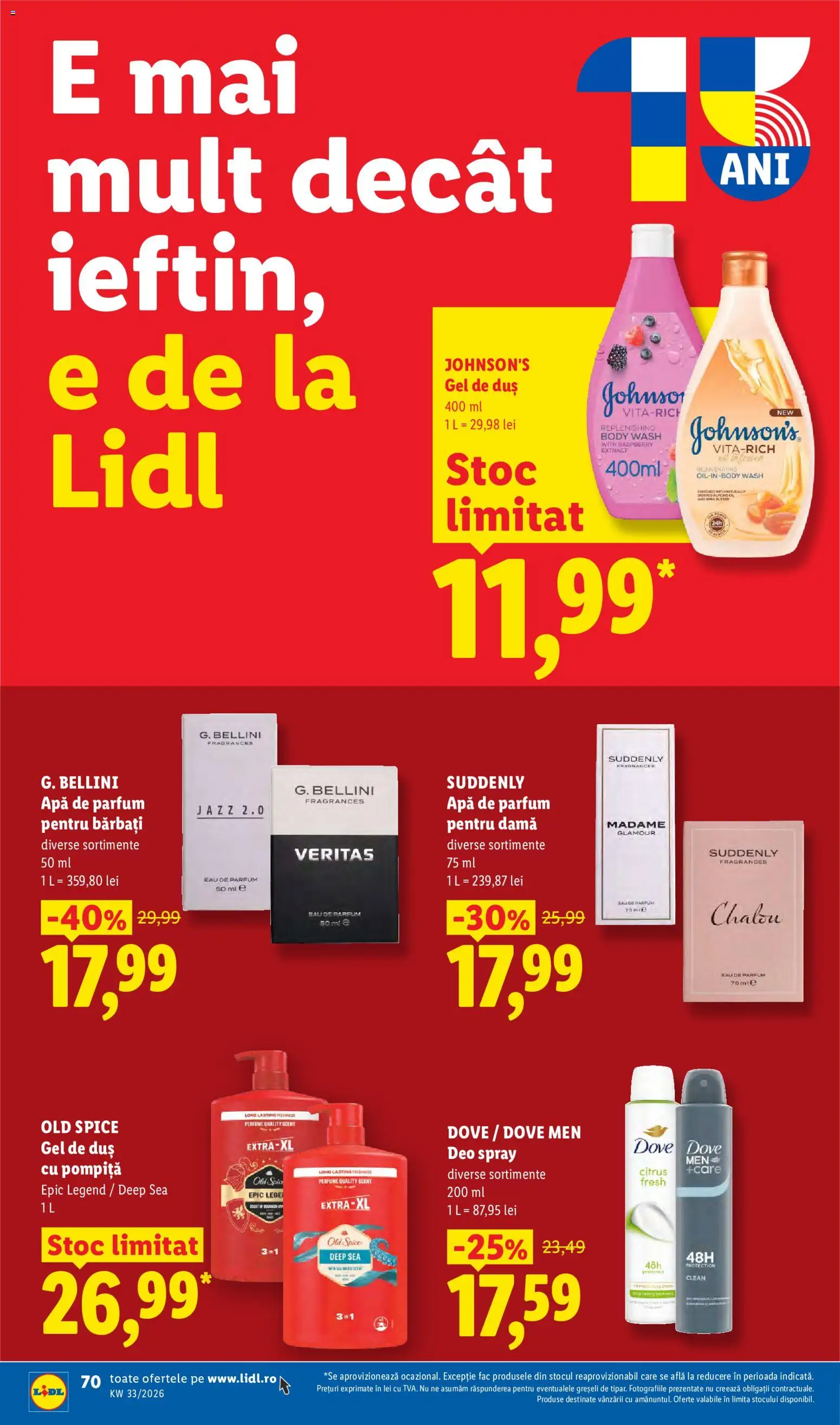 Catalog LIDL 10 - 15 August 2026 | Pagina 70 | Produse: Kısırlaştırılmış Kedi Maması, Body, Duș, Parfum