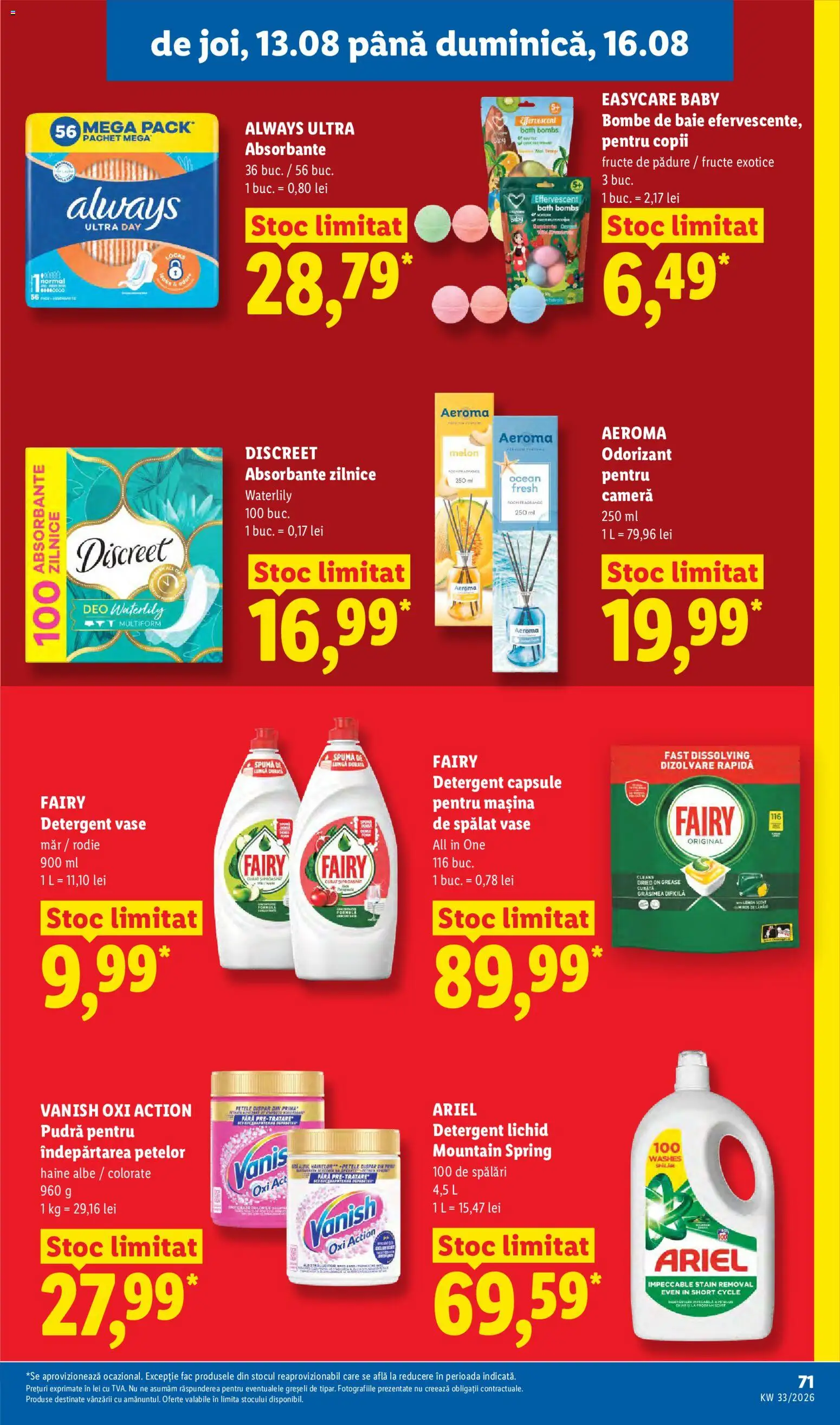 Catalog LIDL 10 - 15 August 2026 | Pagina 71 | Produse: Pară, Mașină De Spălat, Îndepărtarea petelor, Çelik Mama ve Su Kabı