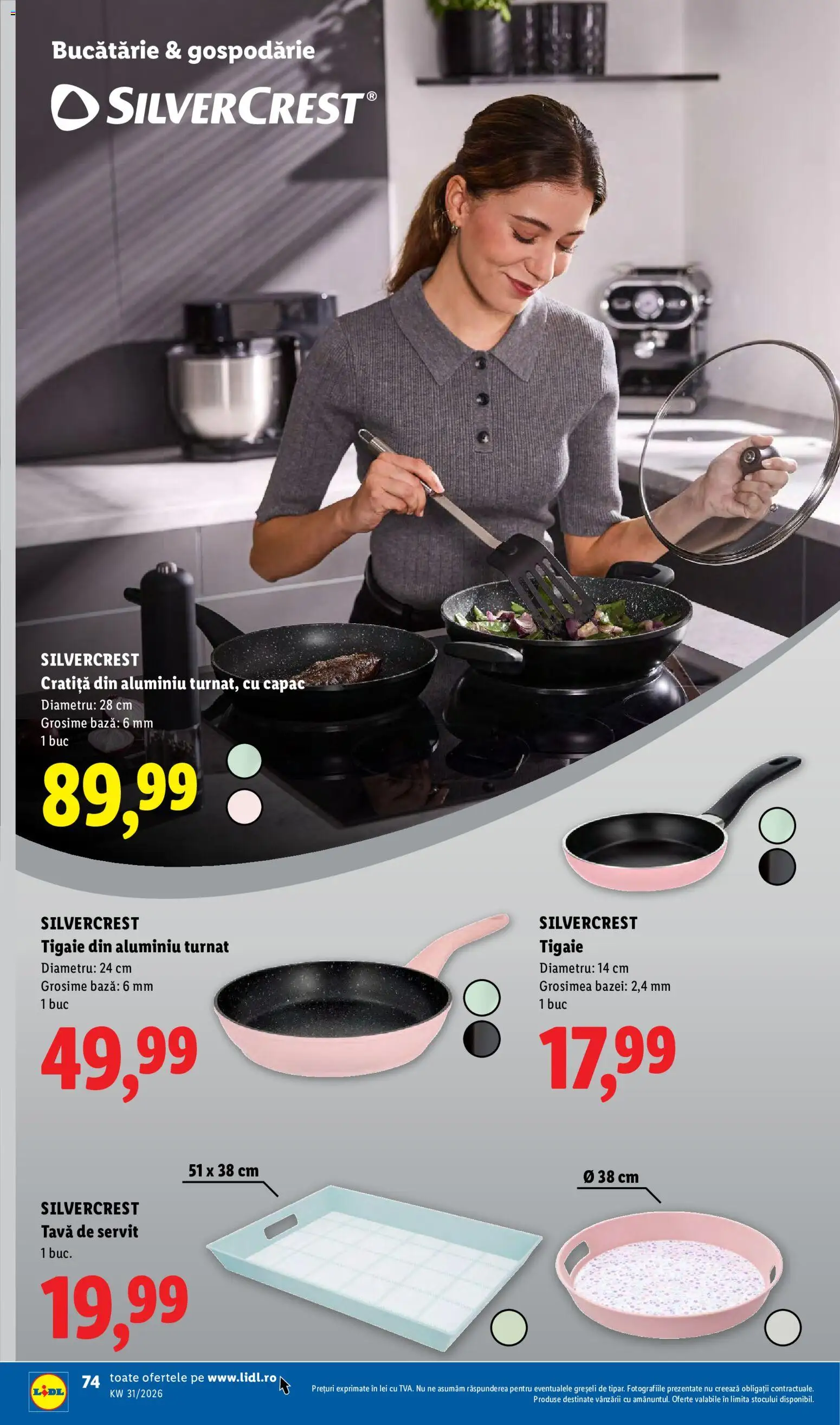 Catalog LIDL 10 - 15 August 2026 | Pagina 74 | Produse: Tigaie, Cratiță, Bucătărie