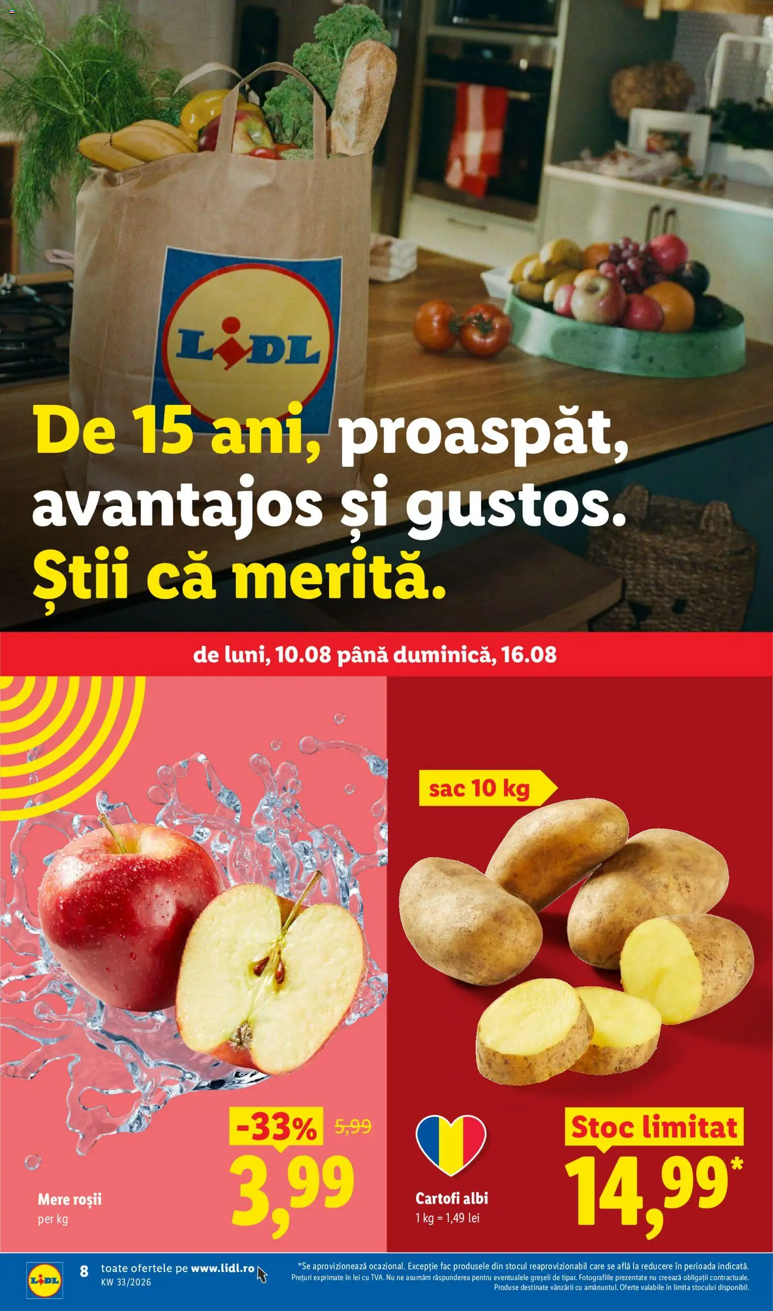Catalog LIDL 10 - 15 August 2026 | Pagina 8 | Produse: Mere, Roșii, Cartofi