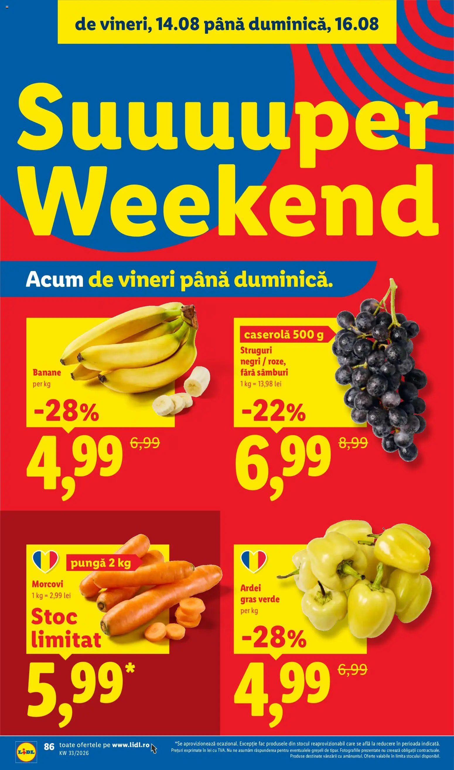 Catalog LIDL 10 - 15 August 2026 | Pagina 86 | Produse: Struguri, Ardei, Banane, Morcovi