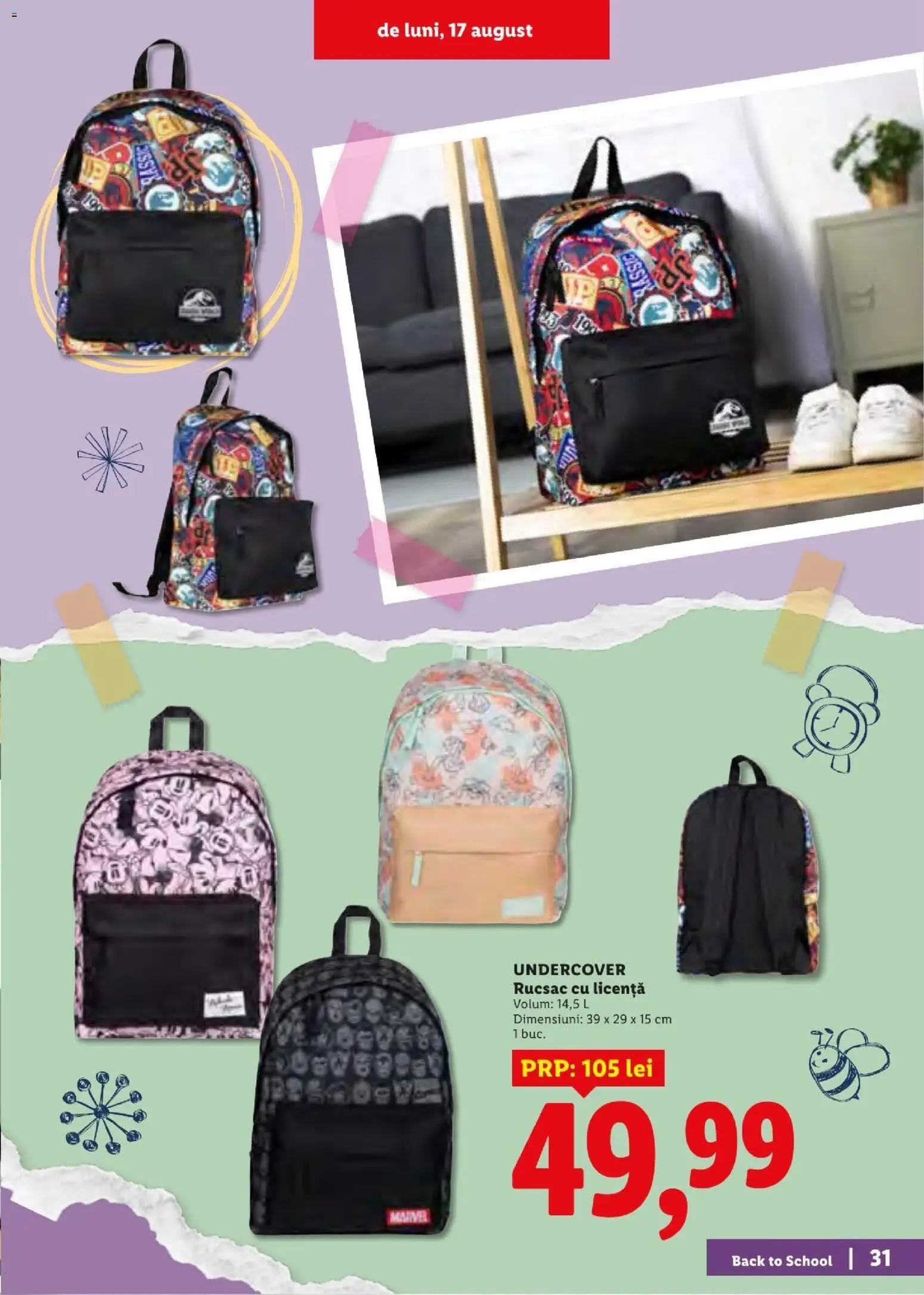 Catalog LIDL 10 - 29 August 2026 | Pagina 31 | Produse: Rucsac