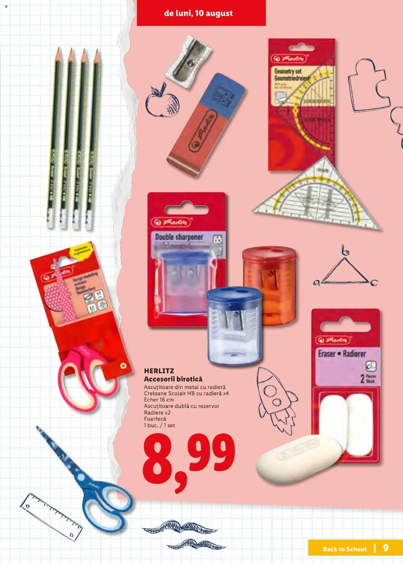 Catalog LIDL 10 - 29 August 2026 | Pagina 9 | Produse: Ascuțitoare