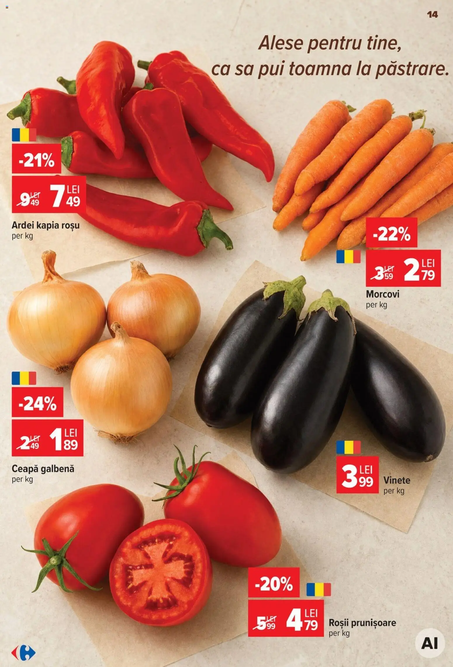 Catalog Carrefour 19 - 24 August 2026 | Pagina 14 | Produse: Ardei, Roșii, Morcovi, Ceapă