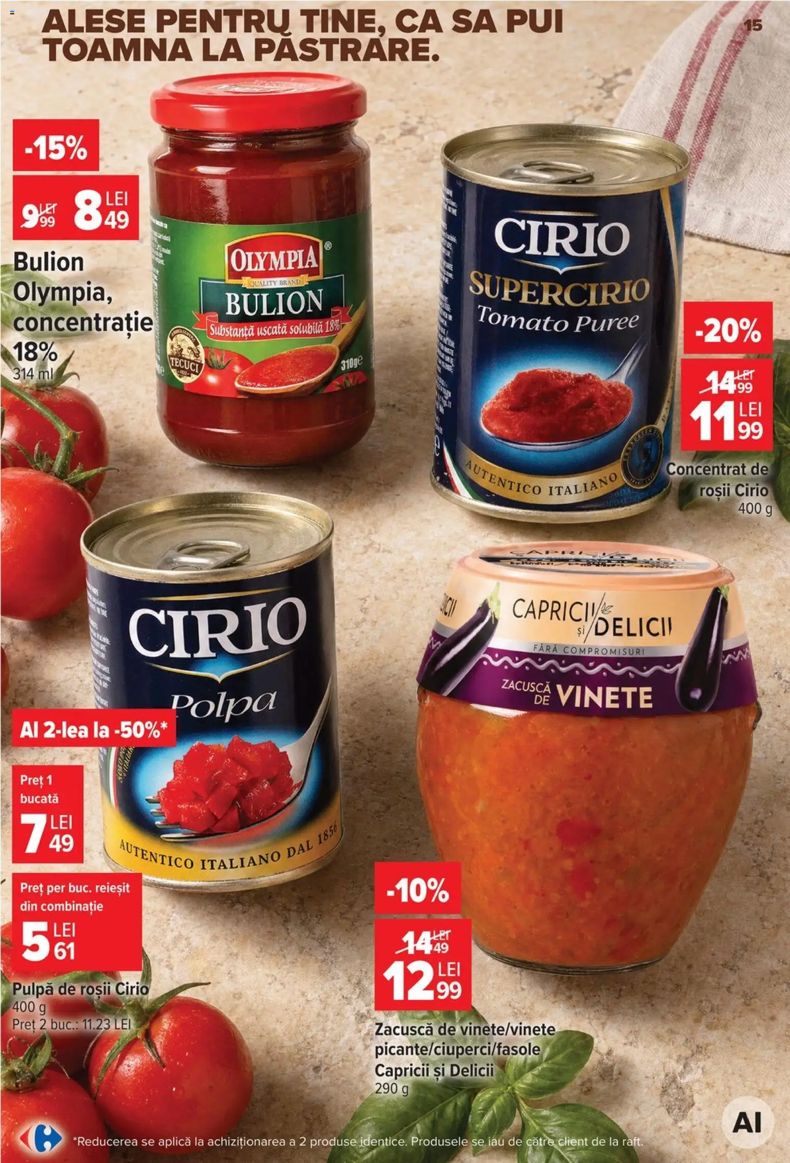 Catalog Carrefour 19 - 24 August 2026 | Pagina 15 | Produse: Bulion, Pui, Cirio, Roșii