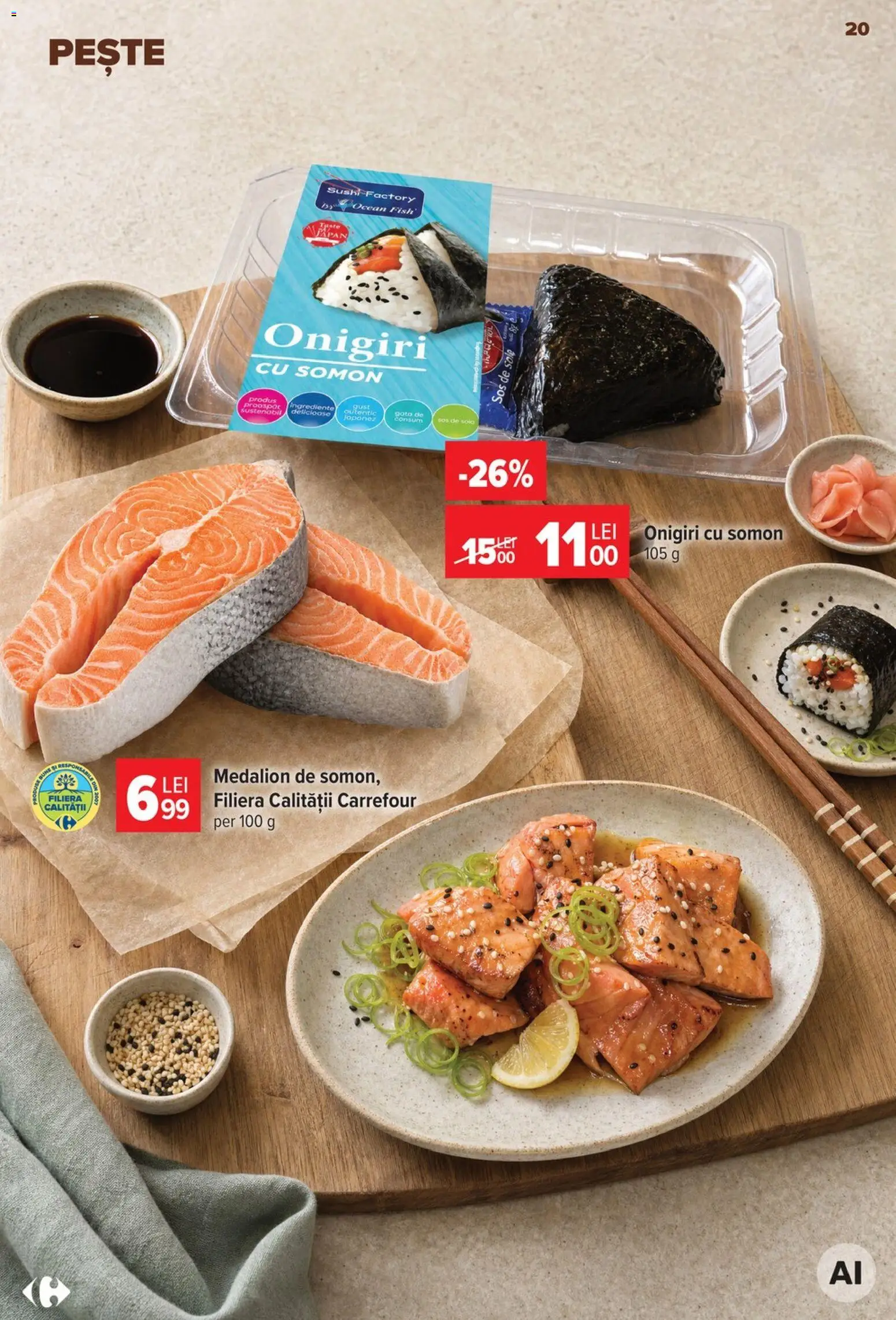 Catalog Carrefour 19 - 24 August 2026 | Pagina 20 | Produse: Sushi, Somon, Pește, Sos