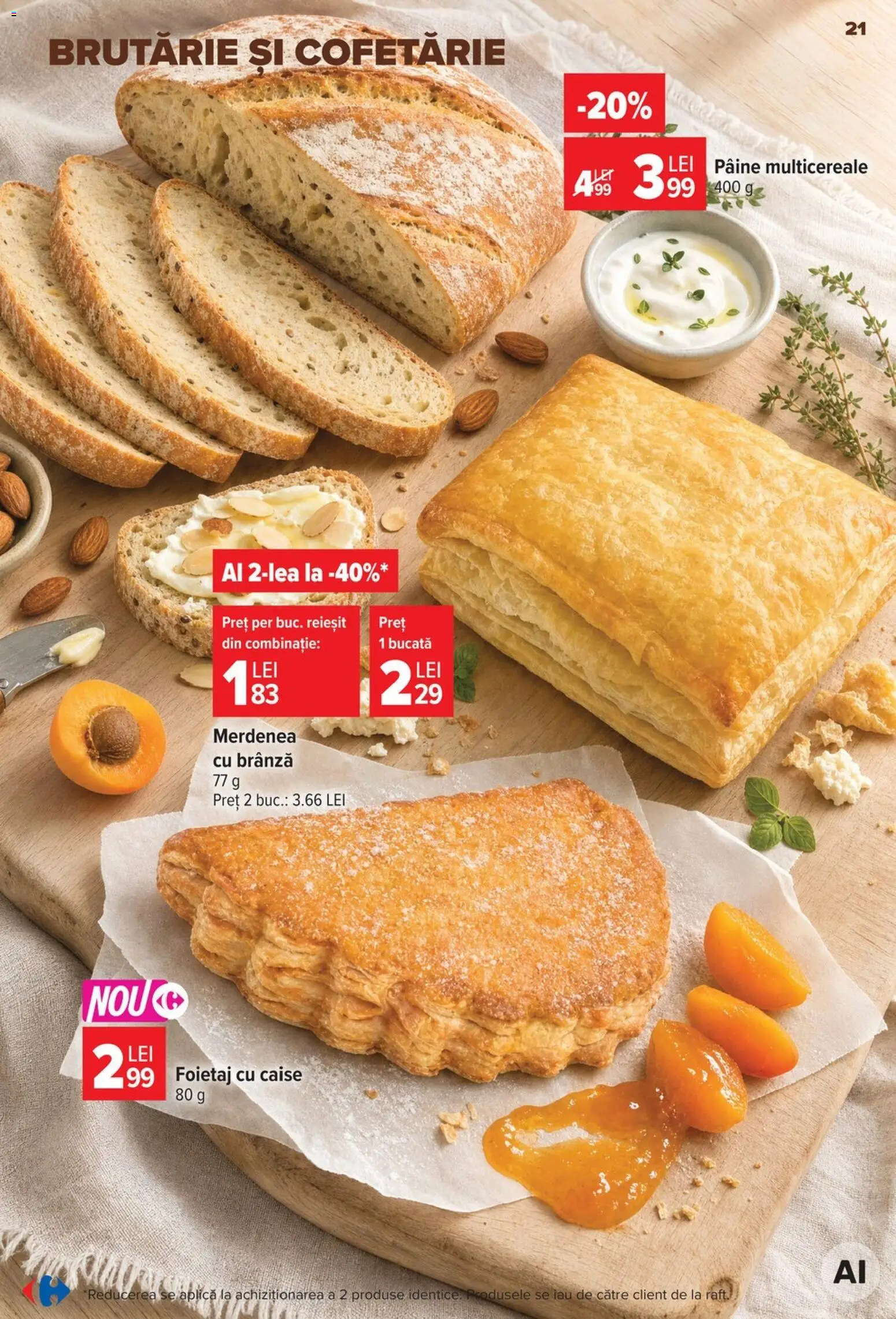 Catalog Carrefour 19 - 24 August 2026 | Pagina 21 | Produse: Foietaj, Brânză, Pâine, Cofetărie