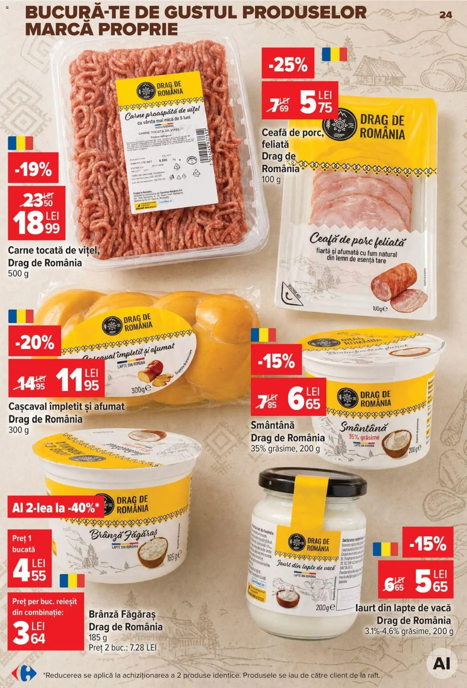 Catalog Carrefour 19 - 24 August 2026 | Pagina 24 | Produse: Aplică, Ceafa de porc, Brânză, Smântână
