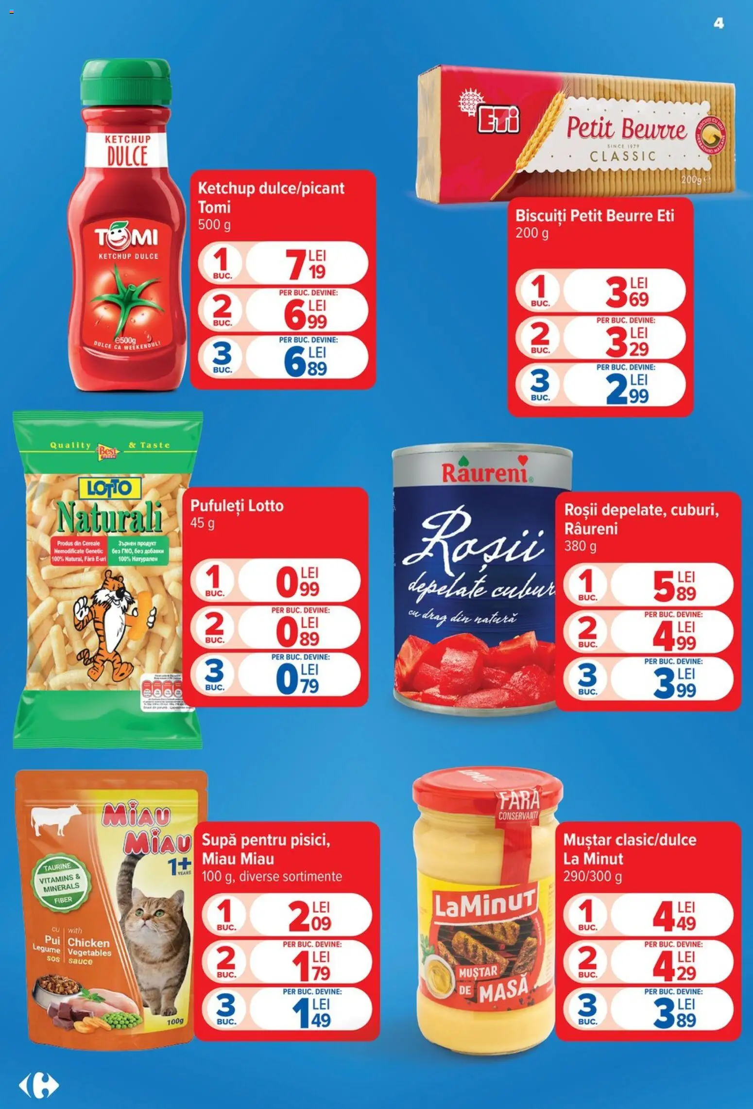 Catalog Carrefour 19 - 24 August 2026 | Pagina 4 | Produse: Pufuleți, Roșii, Muștar, Sos