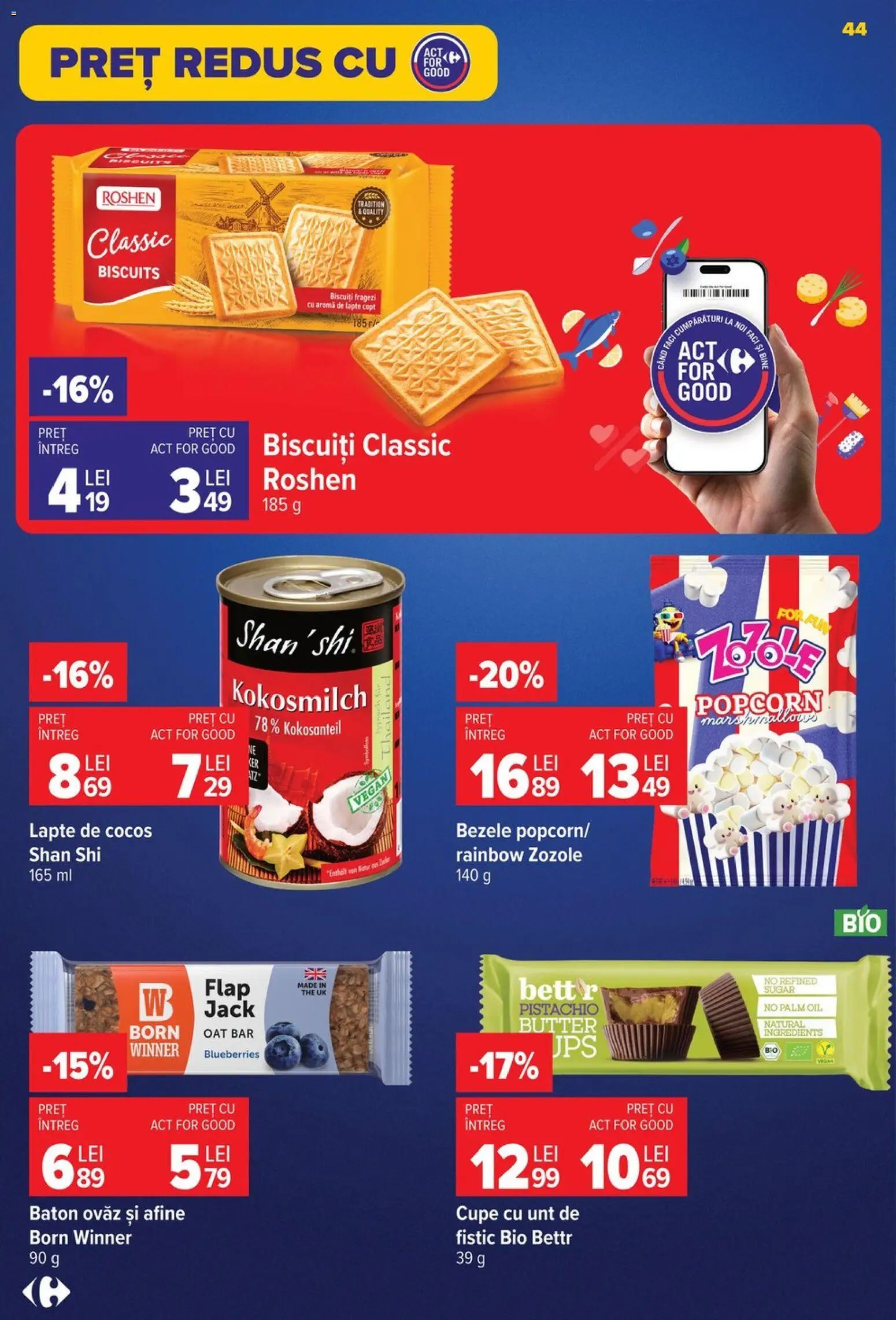 Catalog Carrefour 19 - 24 August 2026 | Pagina 44 | Produse: Bio, Afine, Lapte, Fistic