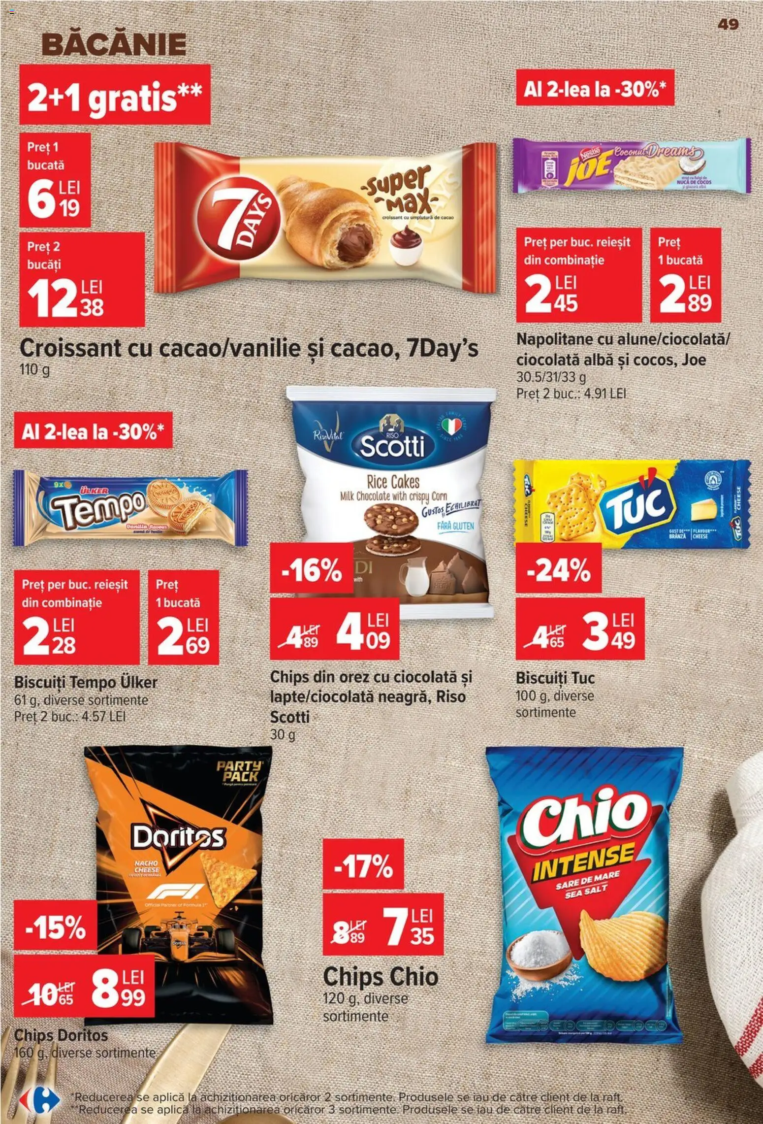 Catalog Carrefour 19 - 24 August 2026 | Pagina 49 | Produse: Croissant, Aplică, Orez, Biscuiți