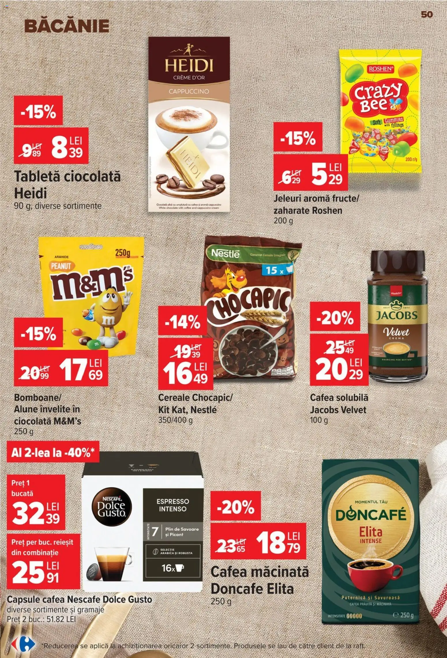 Catalog Carrefour 19 - 24 August 2026 | Pagina 50 | Produse: Alune, Cappuccino, Cafea, Cereale