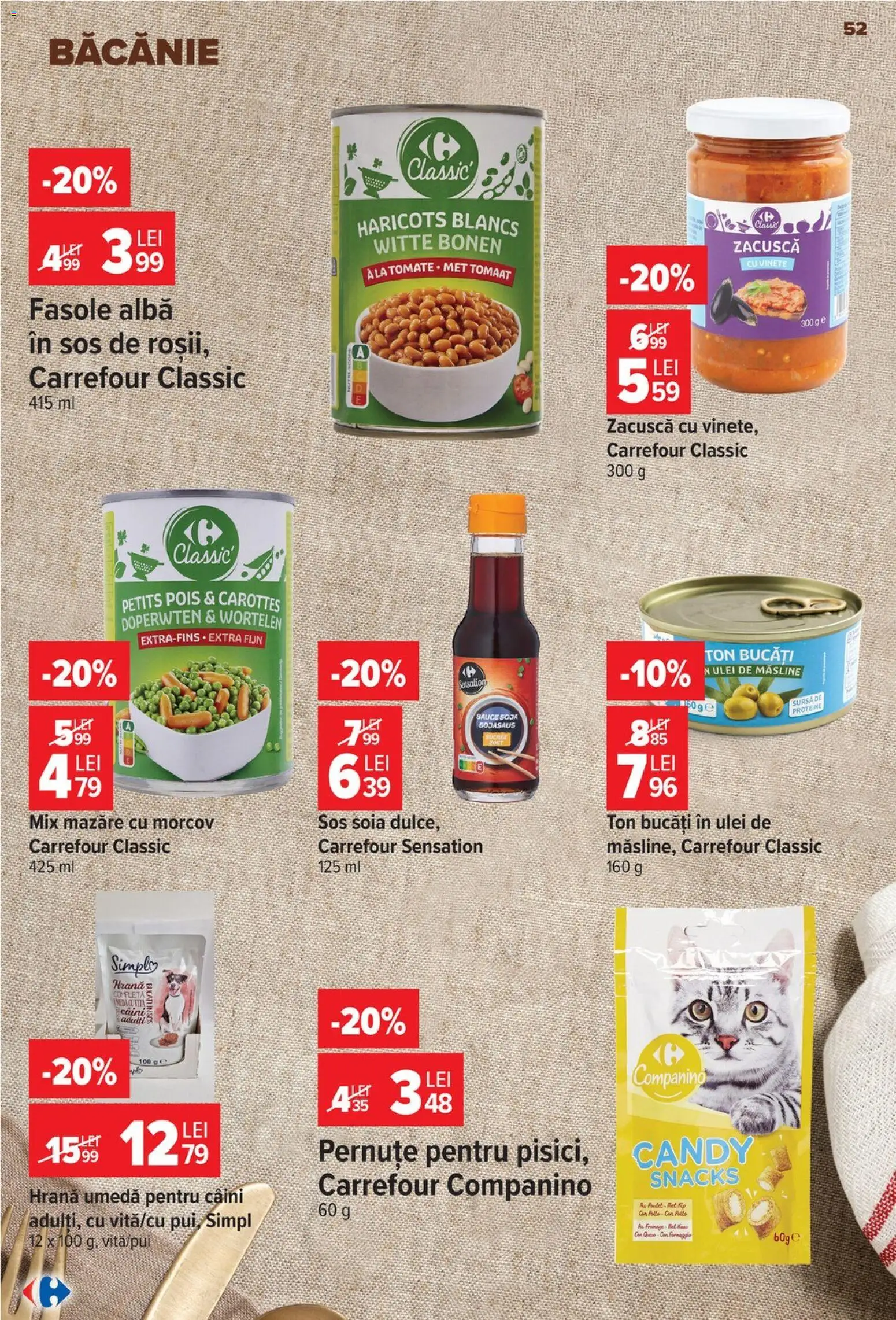 Catalog Carrefour 19 - 24 August 2026 | Pagina 52 | Produse: Ulei de masline, Ulei, Fasole albă, Sos