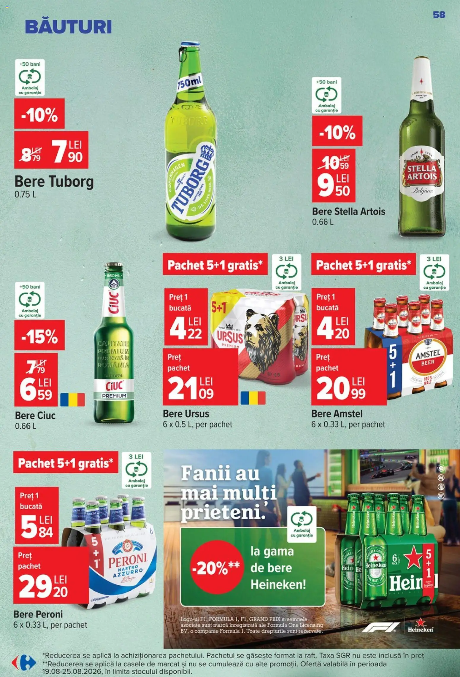Catalog Carrefour 19 - 24 August 2026 | Pagina 58 | Produse: Premium, Ursus, Aplică, Bere
