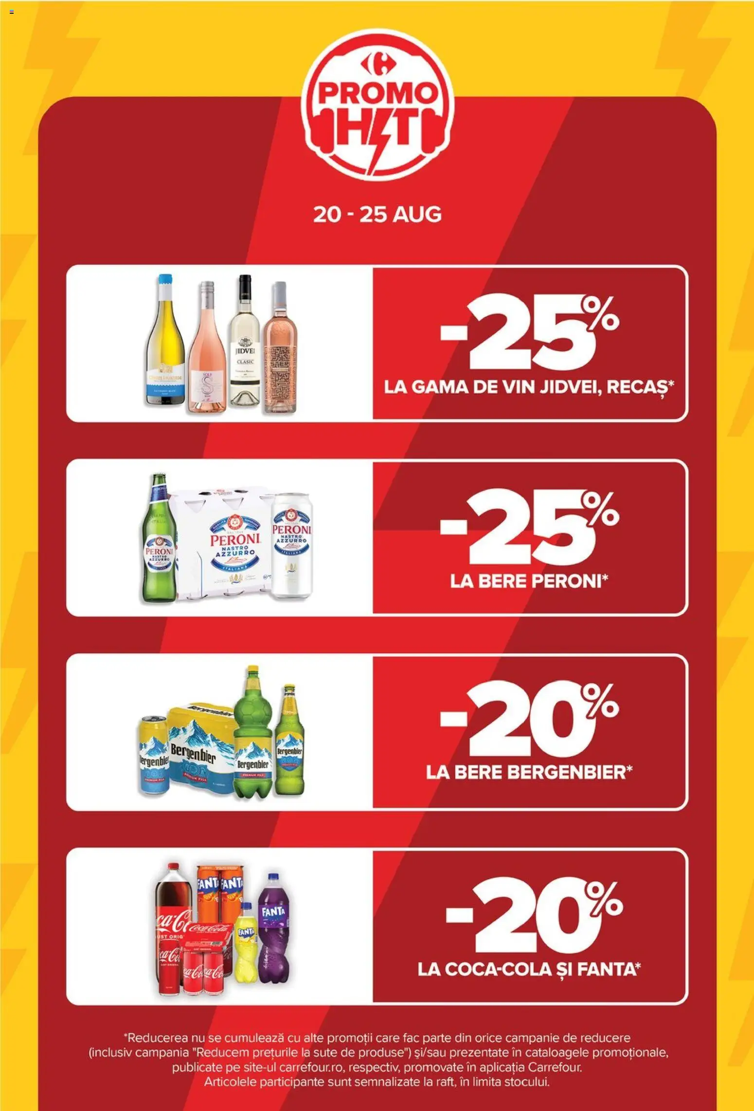 Catalog Carrefour 19 - 24 August 2026 | Pagina 9 | Produse: Peroni nastro azzurro, Fanta, Vin, Bere