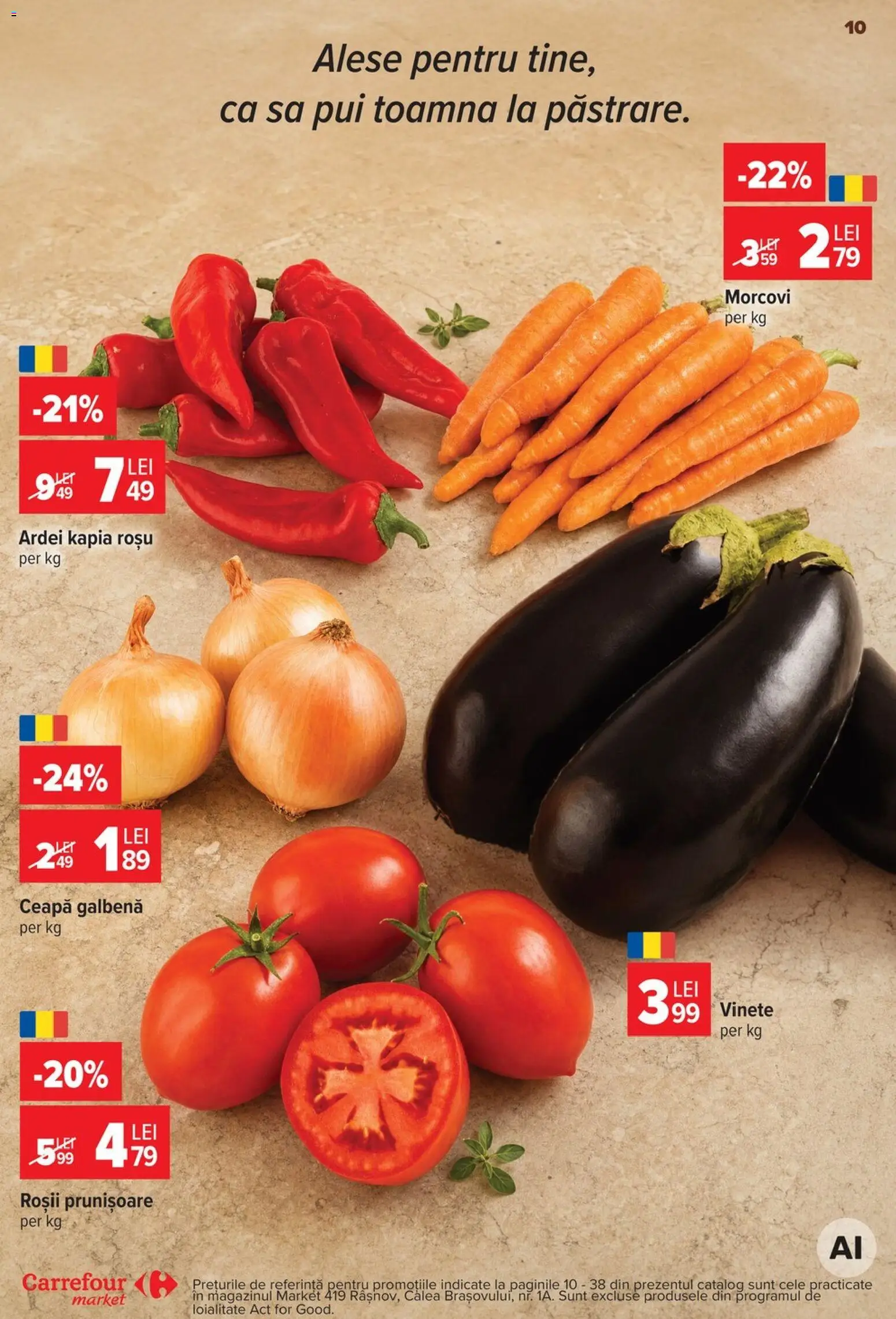 Catalog Carrefour 19 - 24 August 2026 | Pagina 10 | Produse: Ceapă galbenă, Ardei, Roșii, Ceapă
