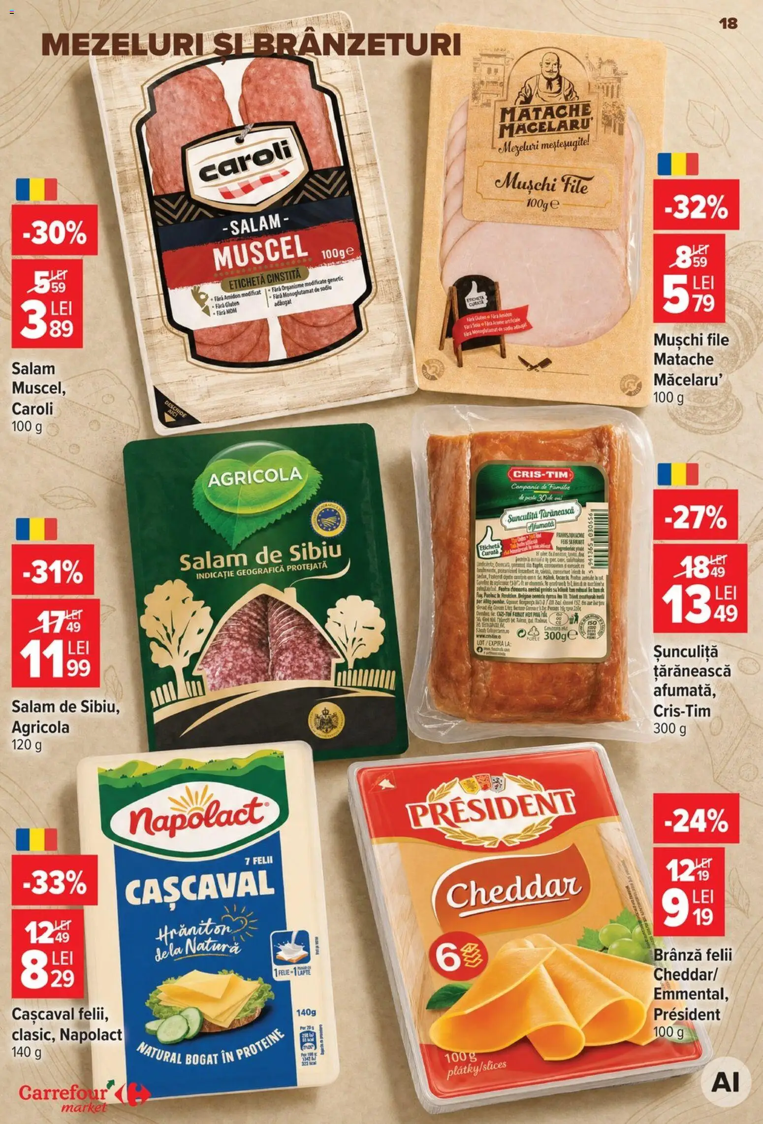 Catalog Carrefour 19 - 24 August 2026 | Pagina 18 | Produse: Proteine, Cașcaval, Lapte, Mușchi