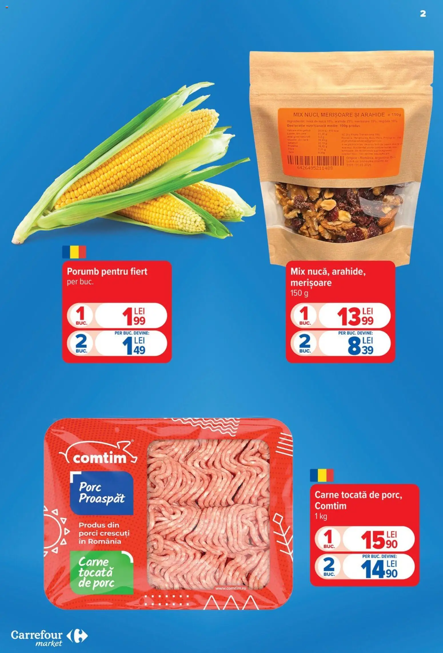 Catalog Carrefour 19 - 24 August 2026 | Pagina 2 | Produse: Arahide, Migdale, Carne tocată, Merisoare