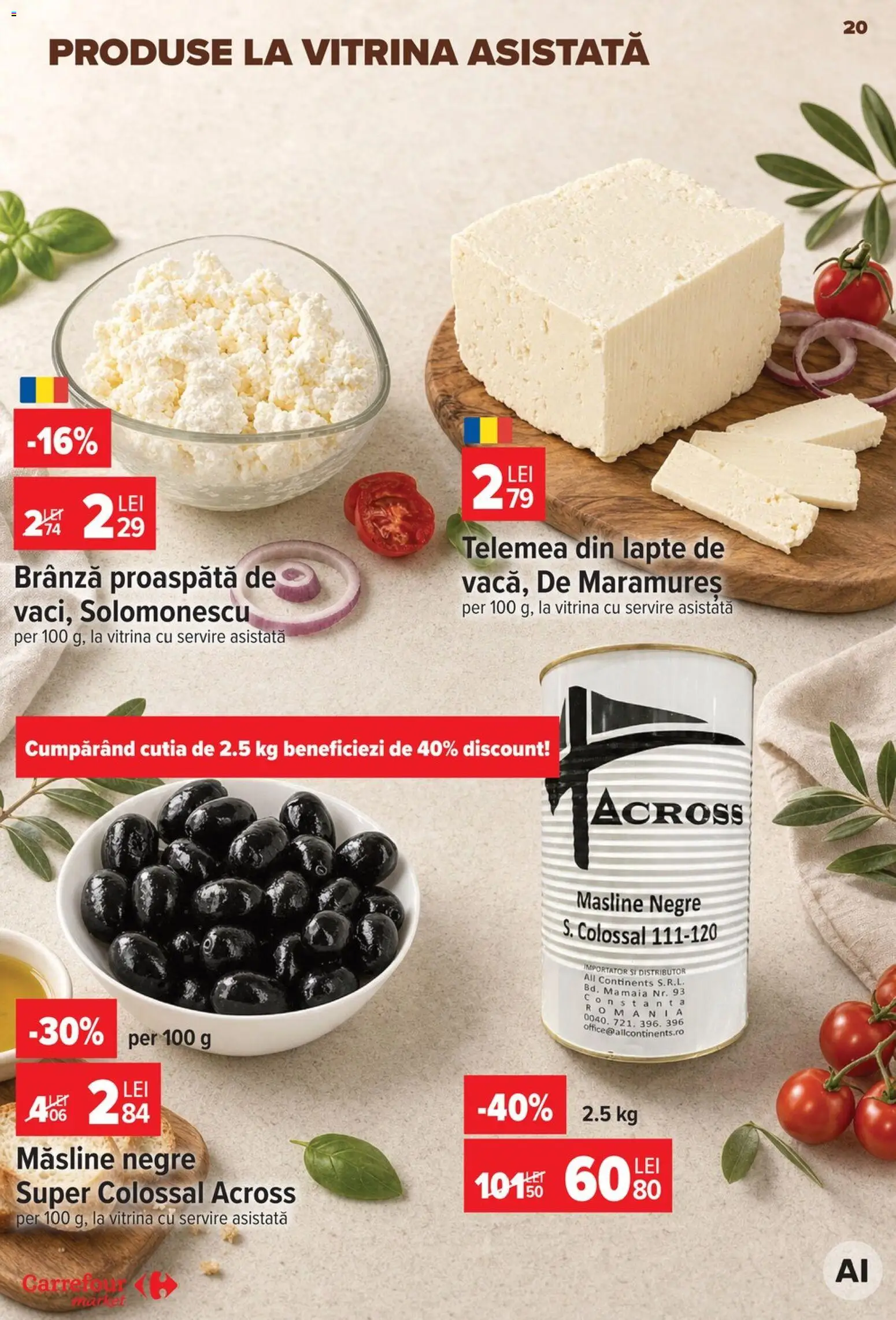 Catalog Carrefour 19 - 24 August 2026 | Pagina 20 | Produse: Masline negre, Vitrină, Măsline, Brânză