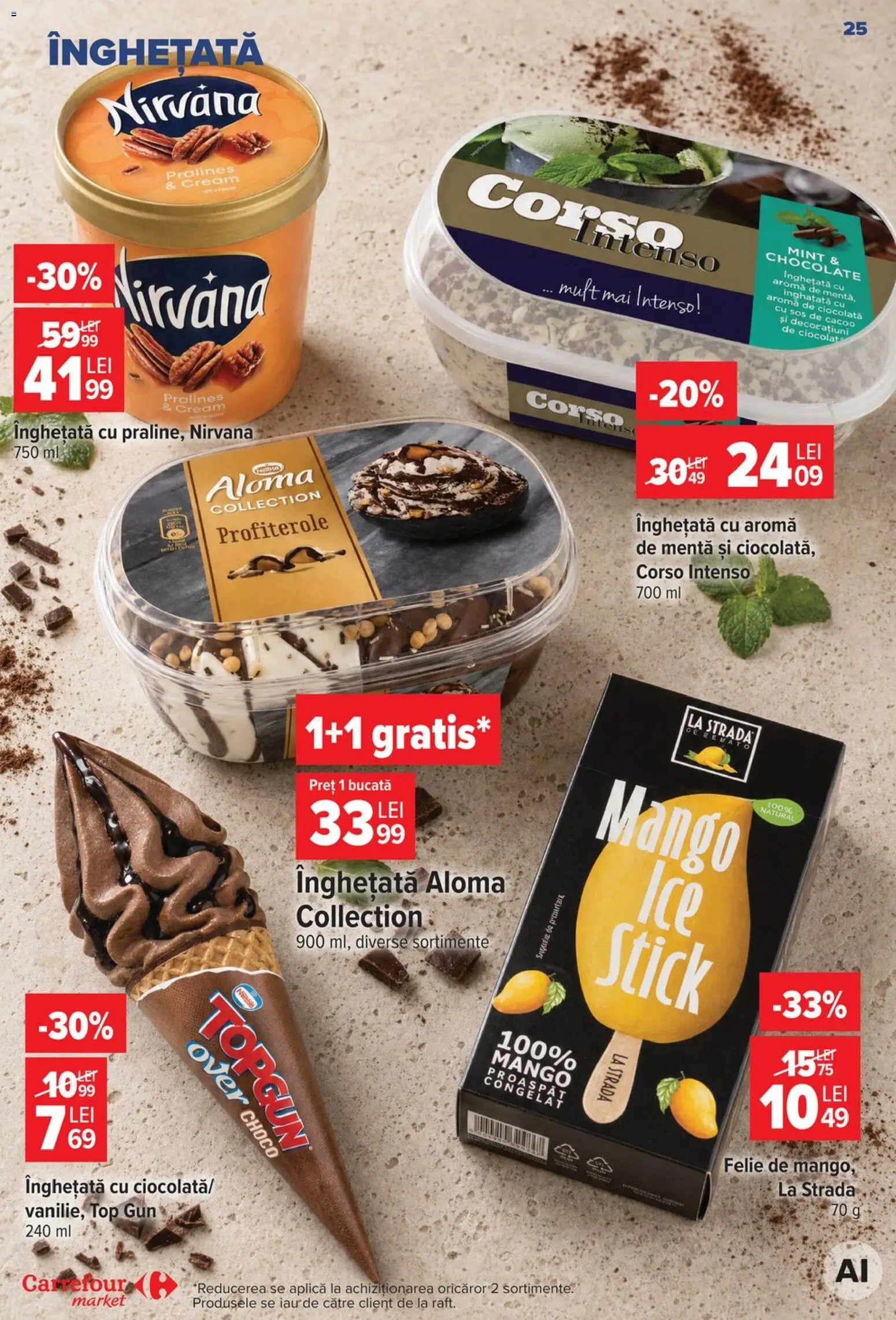 Catalog Carrefour 19 - 24 August 2026 | Pagina 25 | Produse: Menta, Ciocolată, Înghețată, Mango
