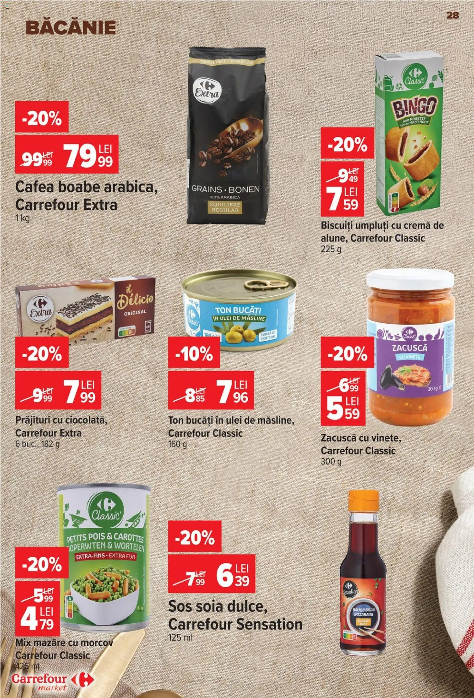 Catalog Carrefour 19 - 24 August 2026 | Pagina 28 | Produse: Măsline, Ulei de masline, Cremă, Ciocolată