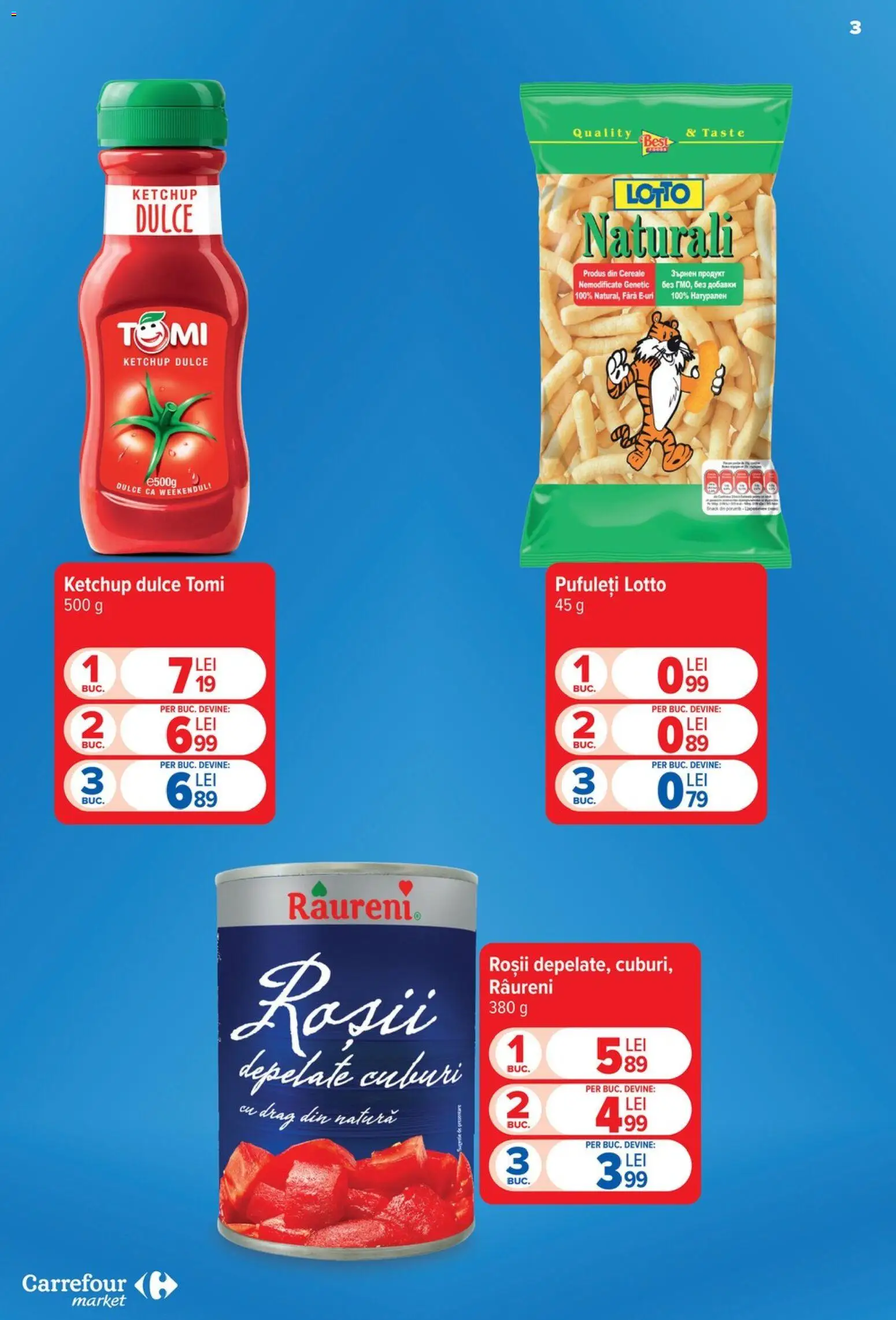 Catalog Carrefour 19 - 24 August 2026 | Pagina 3 | Produse: Best, Pufuleți, Roșii, Ketchup