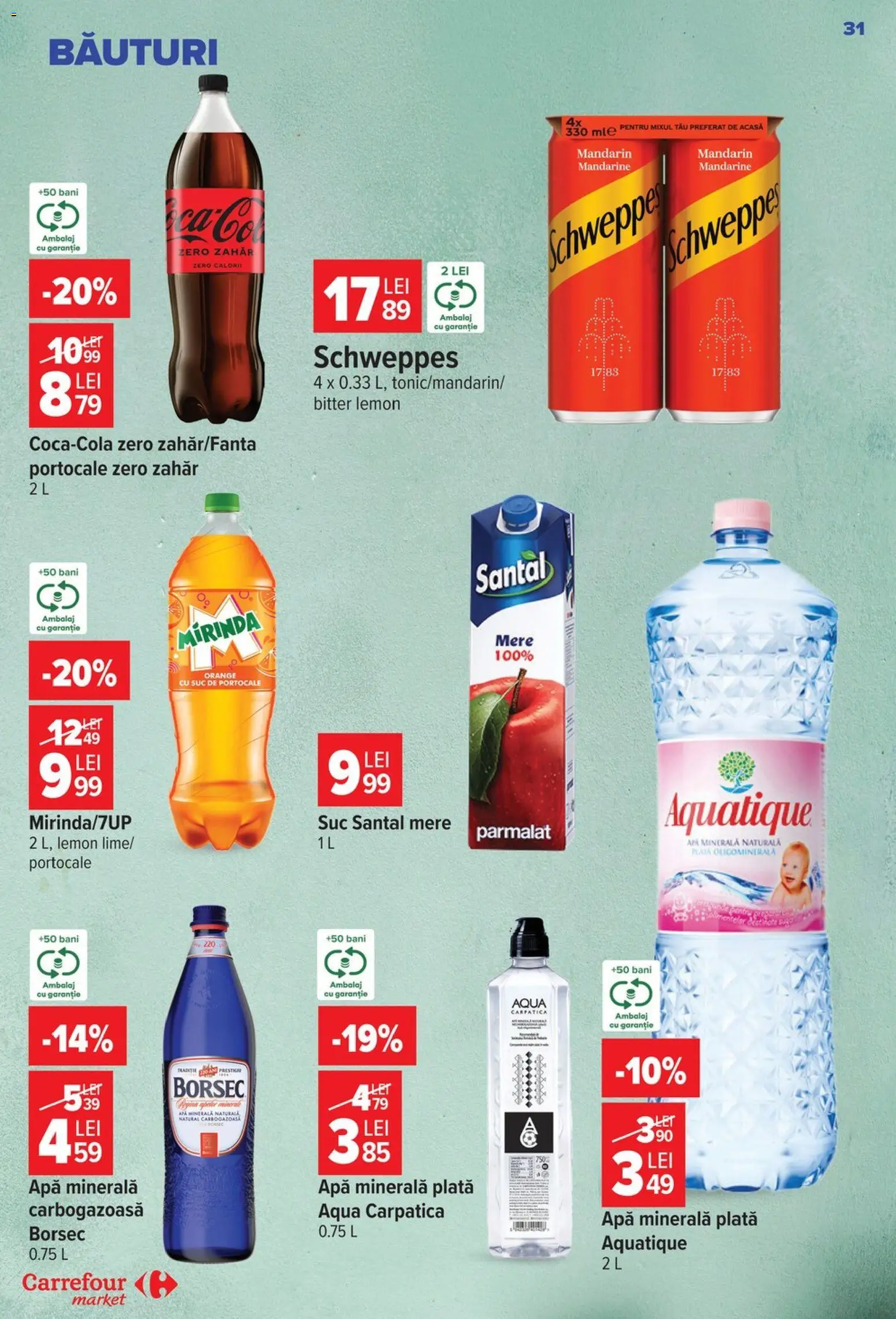 Catalog Carrefour 19 - 24 August 2026 | Pagina 31 | Produse: Zero, Aqua Carpatica, Portocale, Mandarine